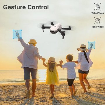 le-idea Mini Drohne für Anfänger, RC Quadrocopter mit Mehr Kamera FPV Drohne (720p, Mit 3D Flip Höhenlage Halten, Faltbare Drone Geschenk für Jungen)