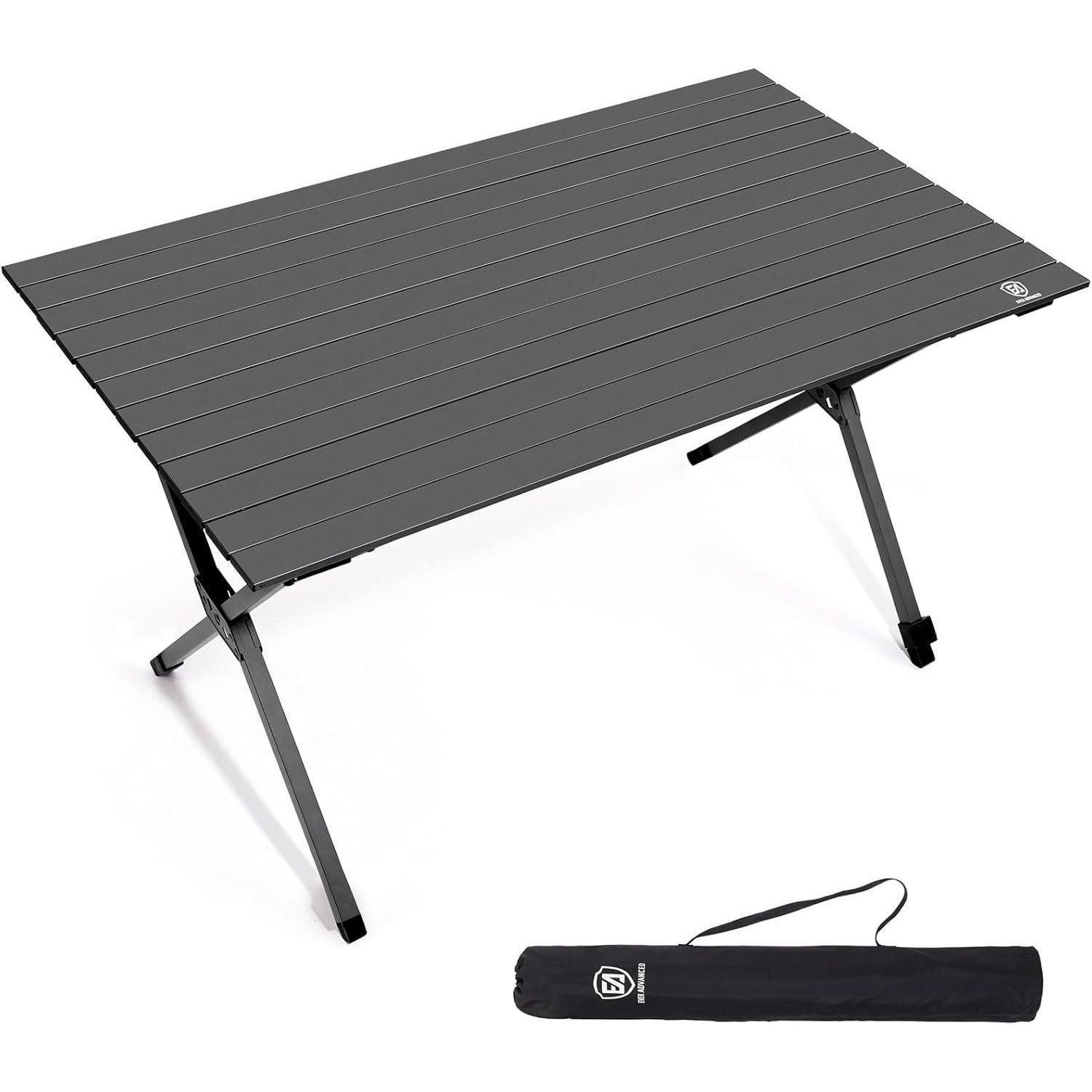 LuxusKollektion Campingtisch Campingtisch klappbar Aluminium 120x70cm 80KG belastbar dunkelgrau