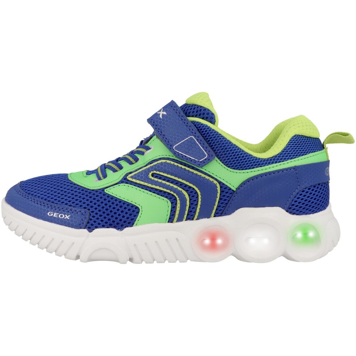 Geox J Wroom B. B Jungen Sneaker Blau (ROYAL/LIME)