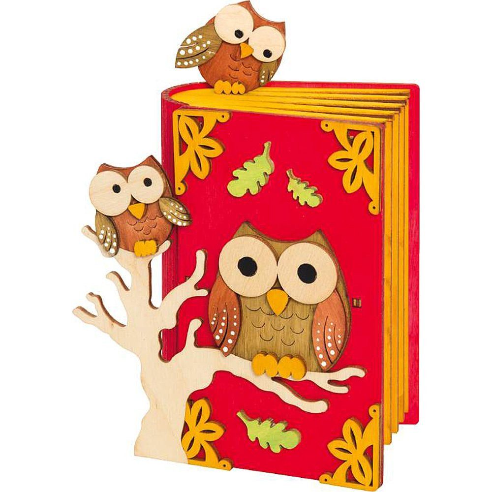 Kuhnert Dekofigur Bastelset Spardose Eulenbuch (16cm) von Drechslerei Kuhnert