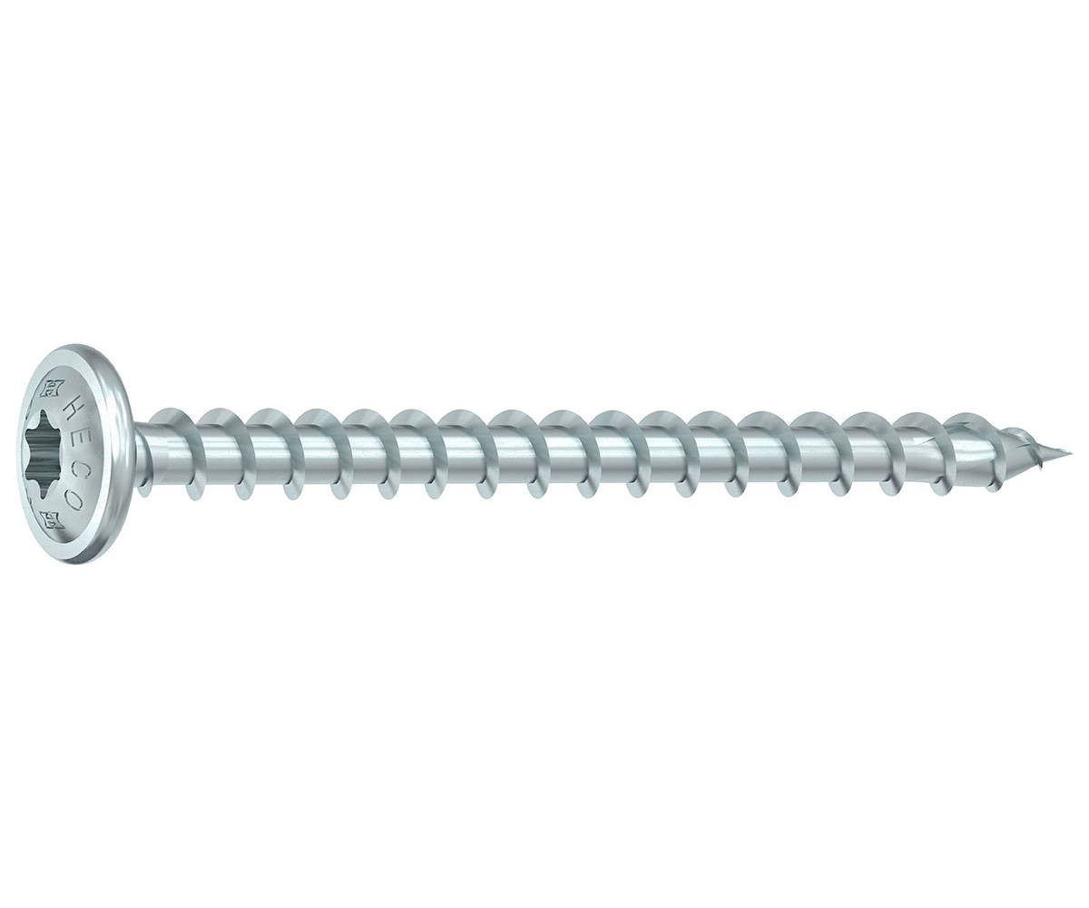 HECO Schrauben Holzbauschraube TOPIX-plus Holzbauschraube, Tellerkopf, TX30, variables Vollgewinde, (100 St)