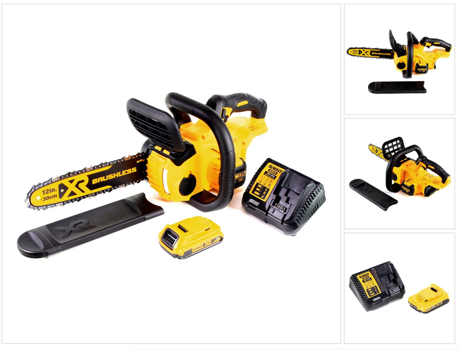 DeWalt Benzin-Kettensäge DCM 565 D1 Akku Kettensäge 18V + 1x Akku 2,0 Ah + Ladegerät