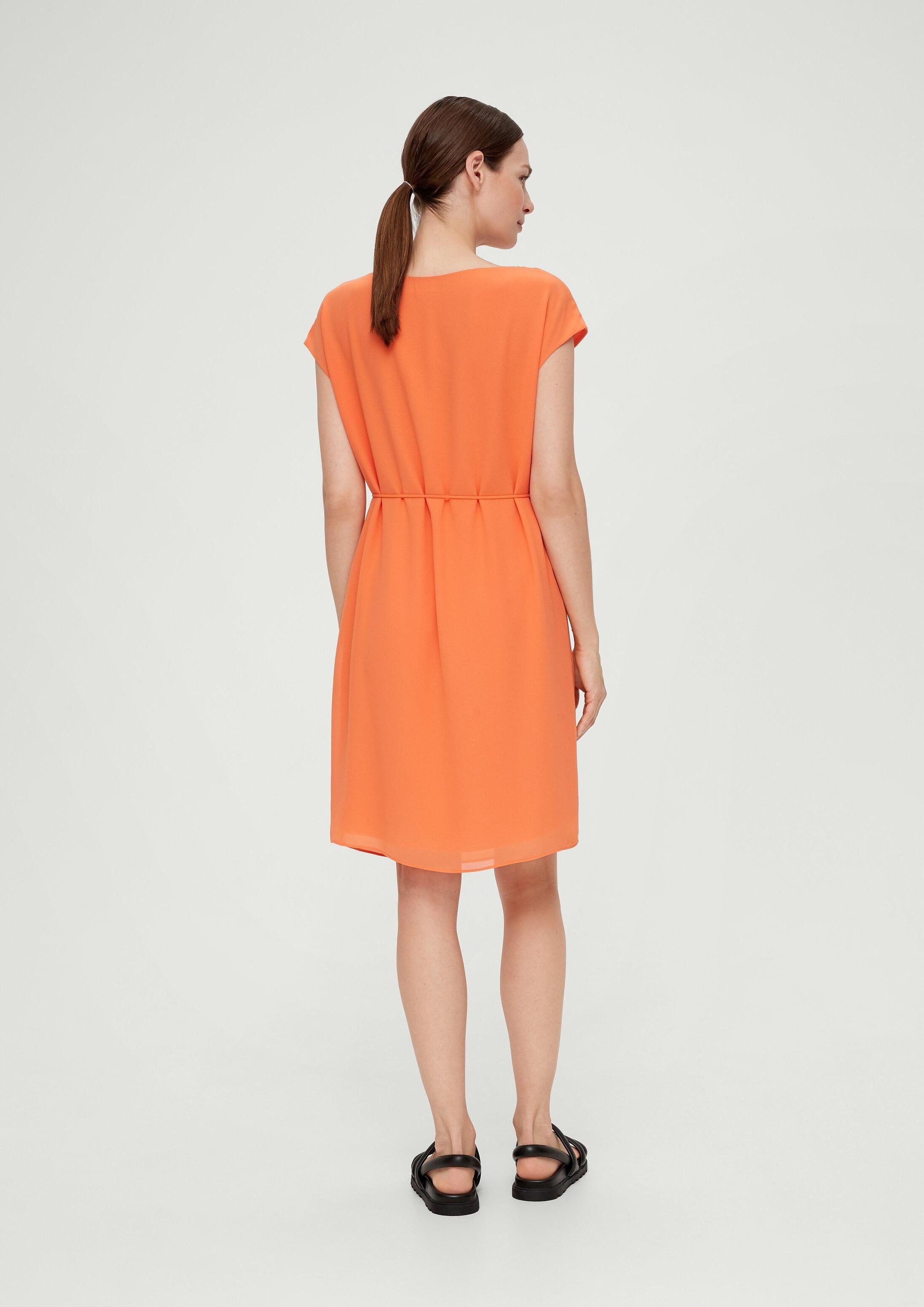 s.Oliver Minikleid Kleid Chiffonkleid mit Raffung