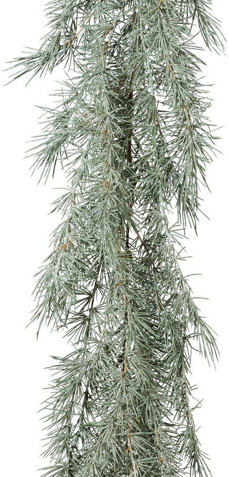 Winterliche Kunstpflanze Weihnachtsdeko, Weihnachtsgirlande Zeder, Creativ  green, Girlande gefrostet, Länge 185 cm
