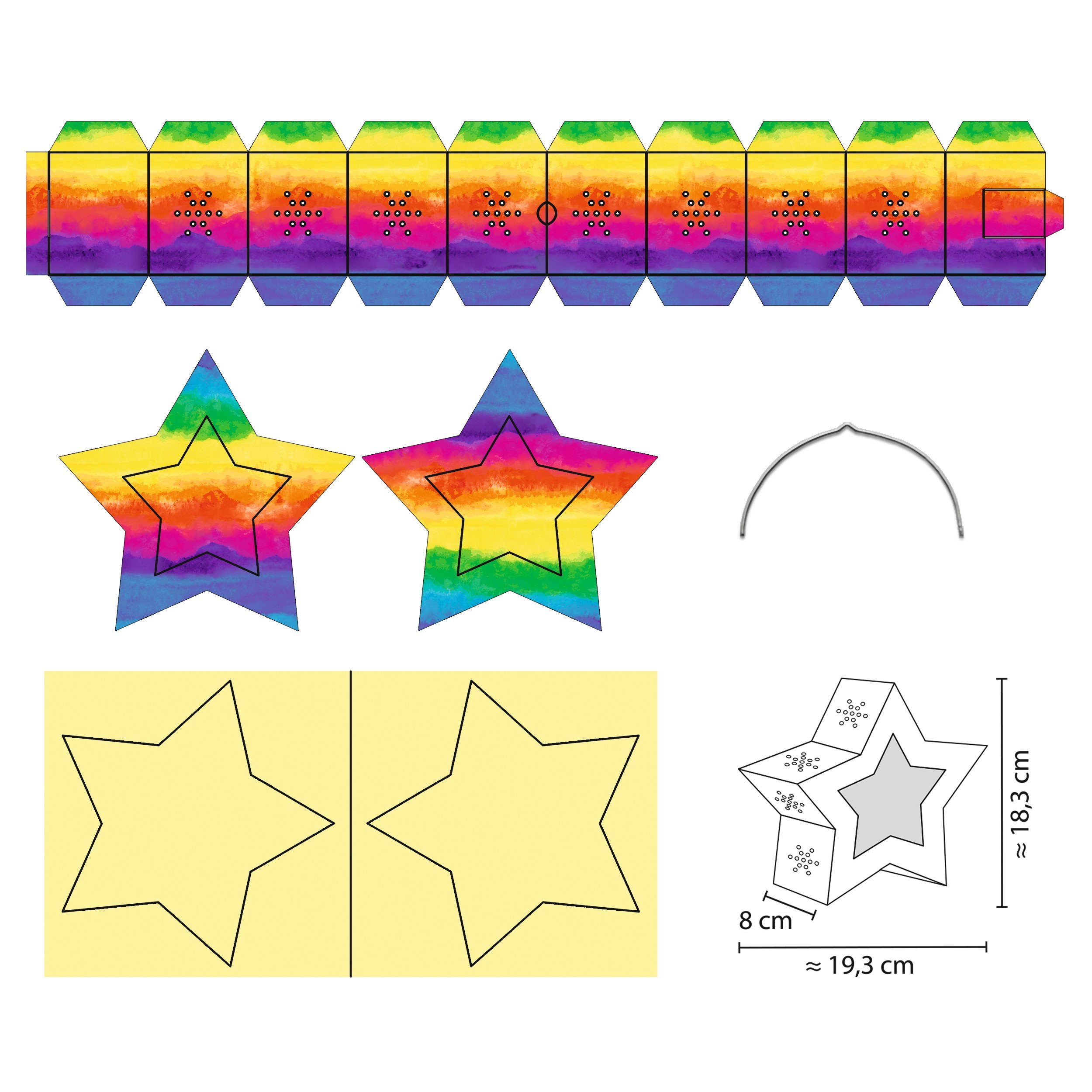 Ursus - Ludwig Bähr Papierlaterne Twinkle Star, Ø 19 cm günstig online kaufen
