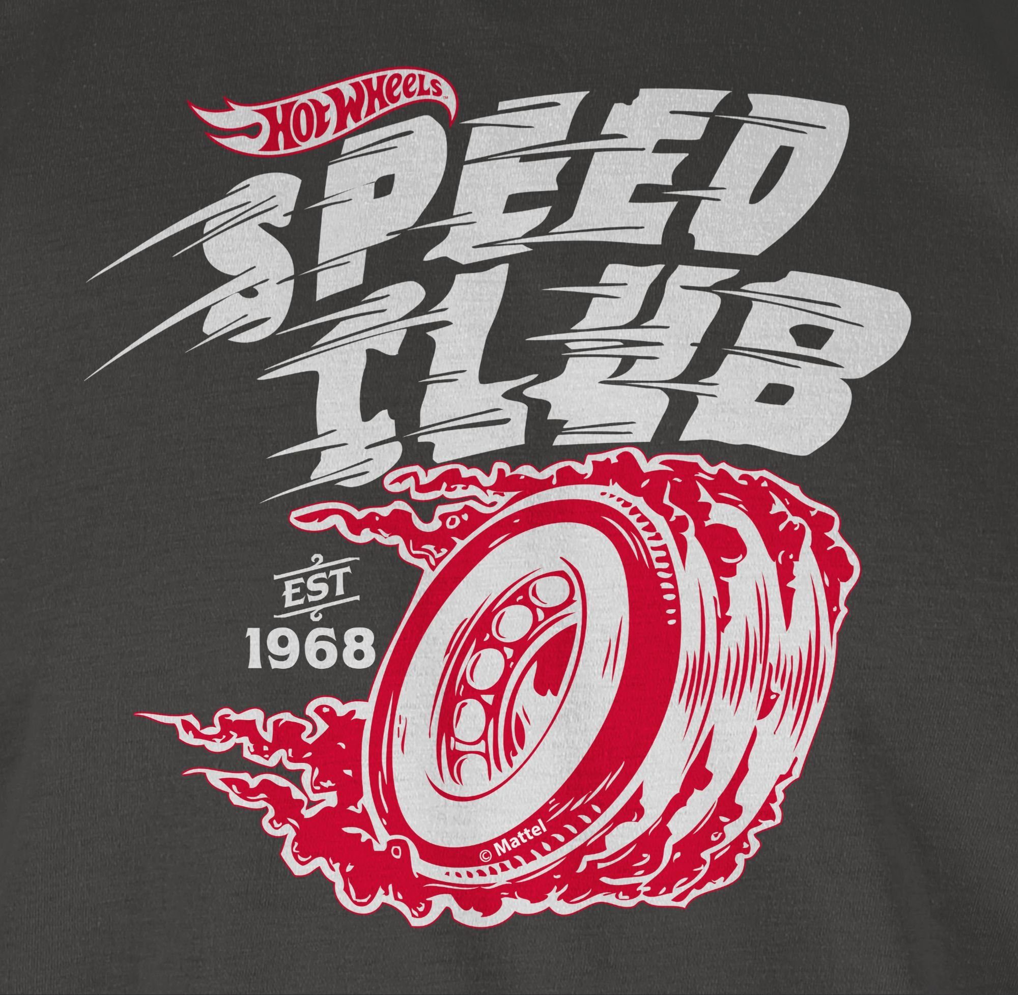 Shirtracer T-Shirt Speed Club Herren Dunkelgrau - 01 weiß/rot Wheels Hot