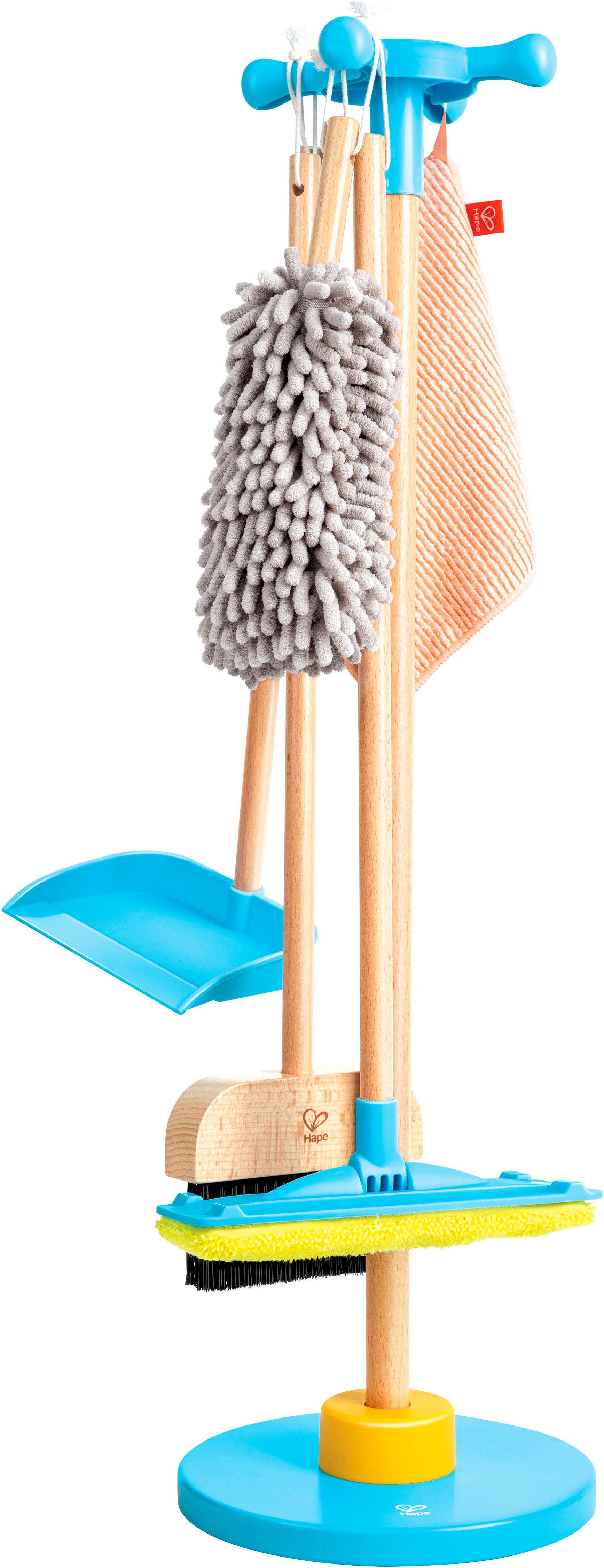 Hape Kinder-Besen Spielzeug-Putzset mit Ordnungsständer, (Set, 6-tlg) günstig online kaufen