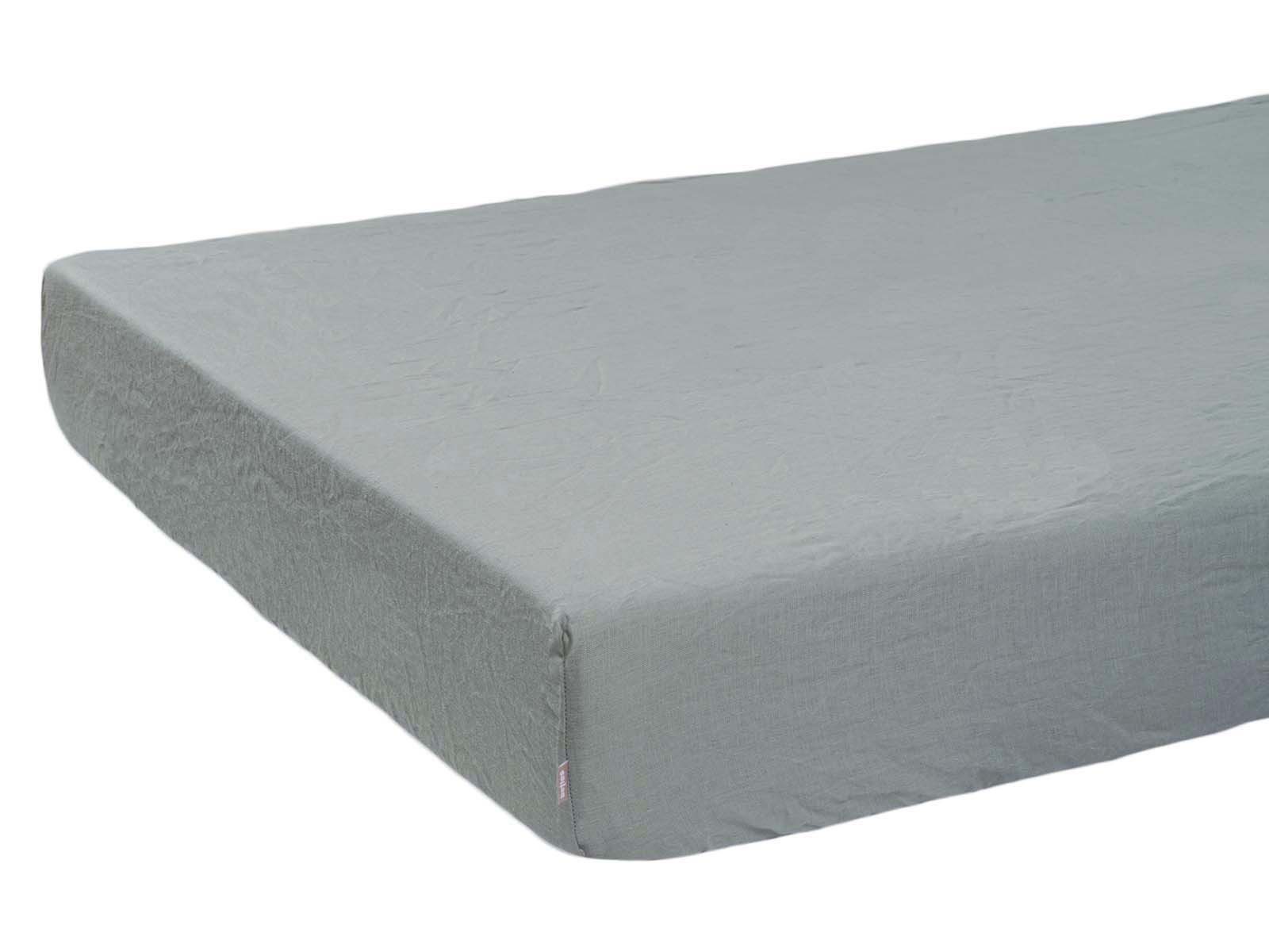 beties Spannbettlaken Leinen, Leinen, Gummizug: An der schmalen Seite und über die Ecken, (1 Stück), ca. 90x200 cm stein-grau