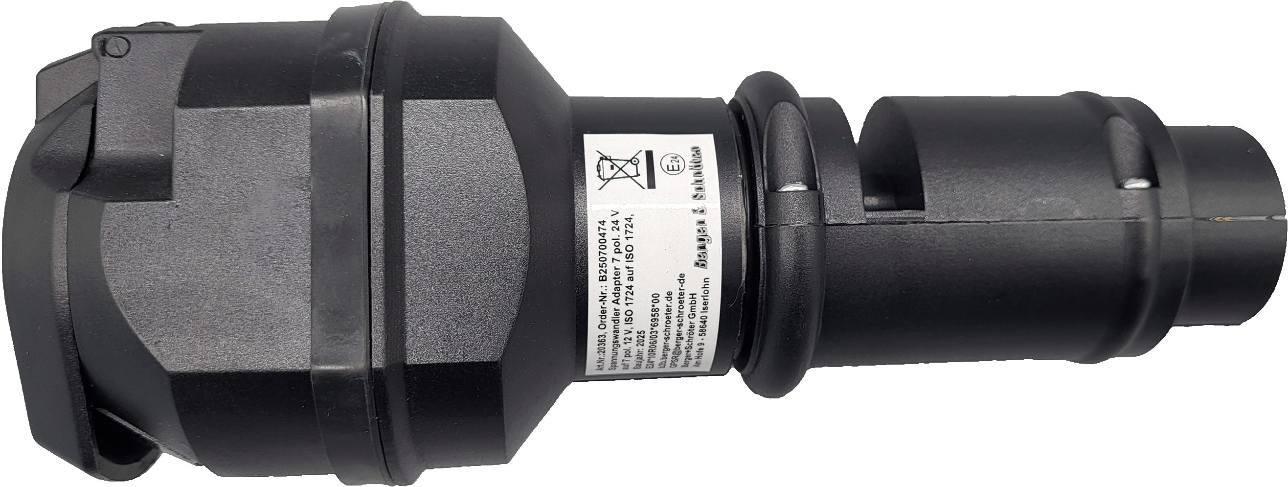 Berger & Schröter Spannungswandler Spannungswandler Adapter 15 pol. 24 V auf 13 pol. 12 V