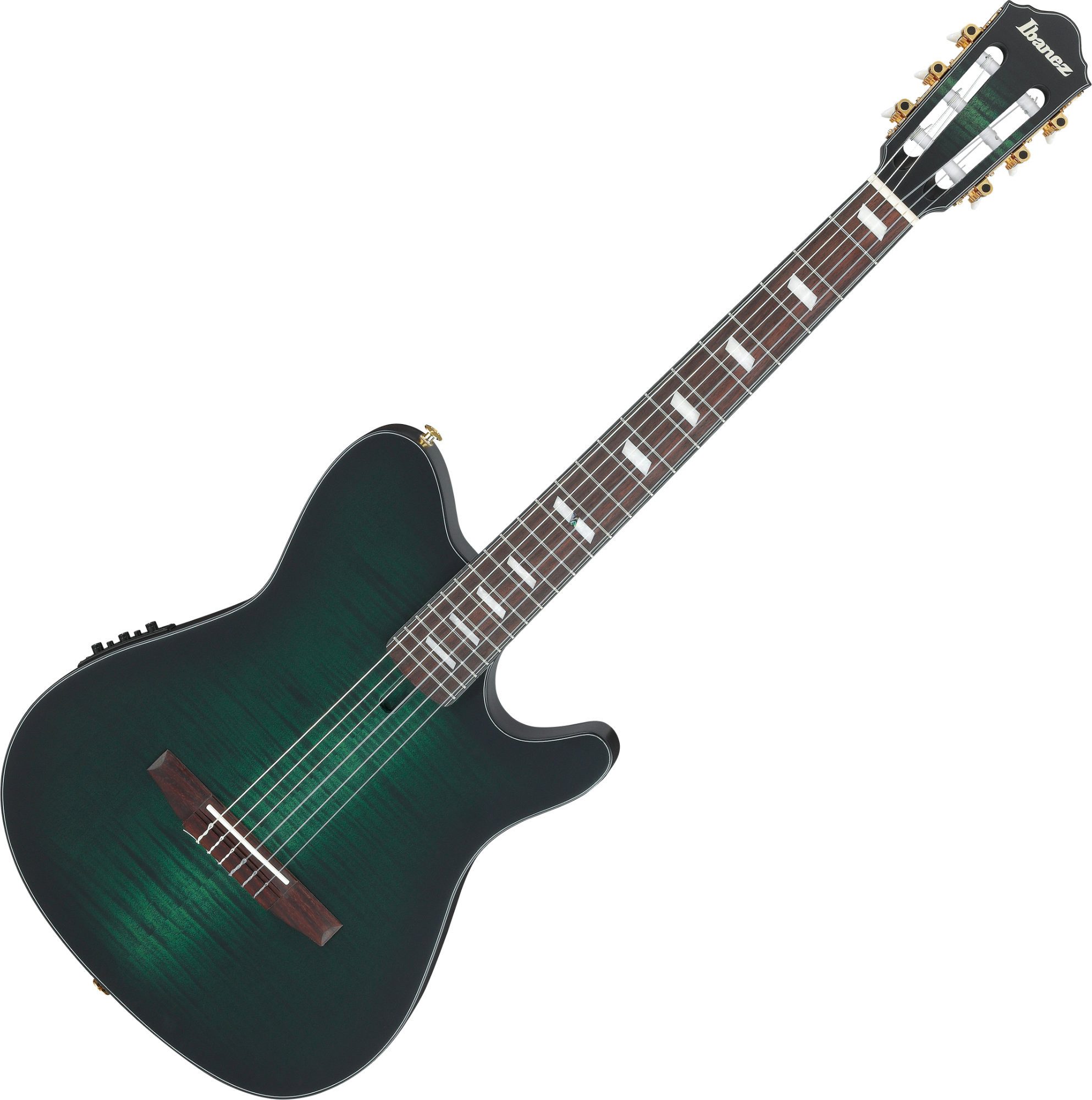 Ibanez Konzertgitarre FRH20FMN-DGL Deep Emerald Green Low Gloss, FRH, mit Tonabnehmer und Cutaway