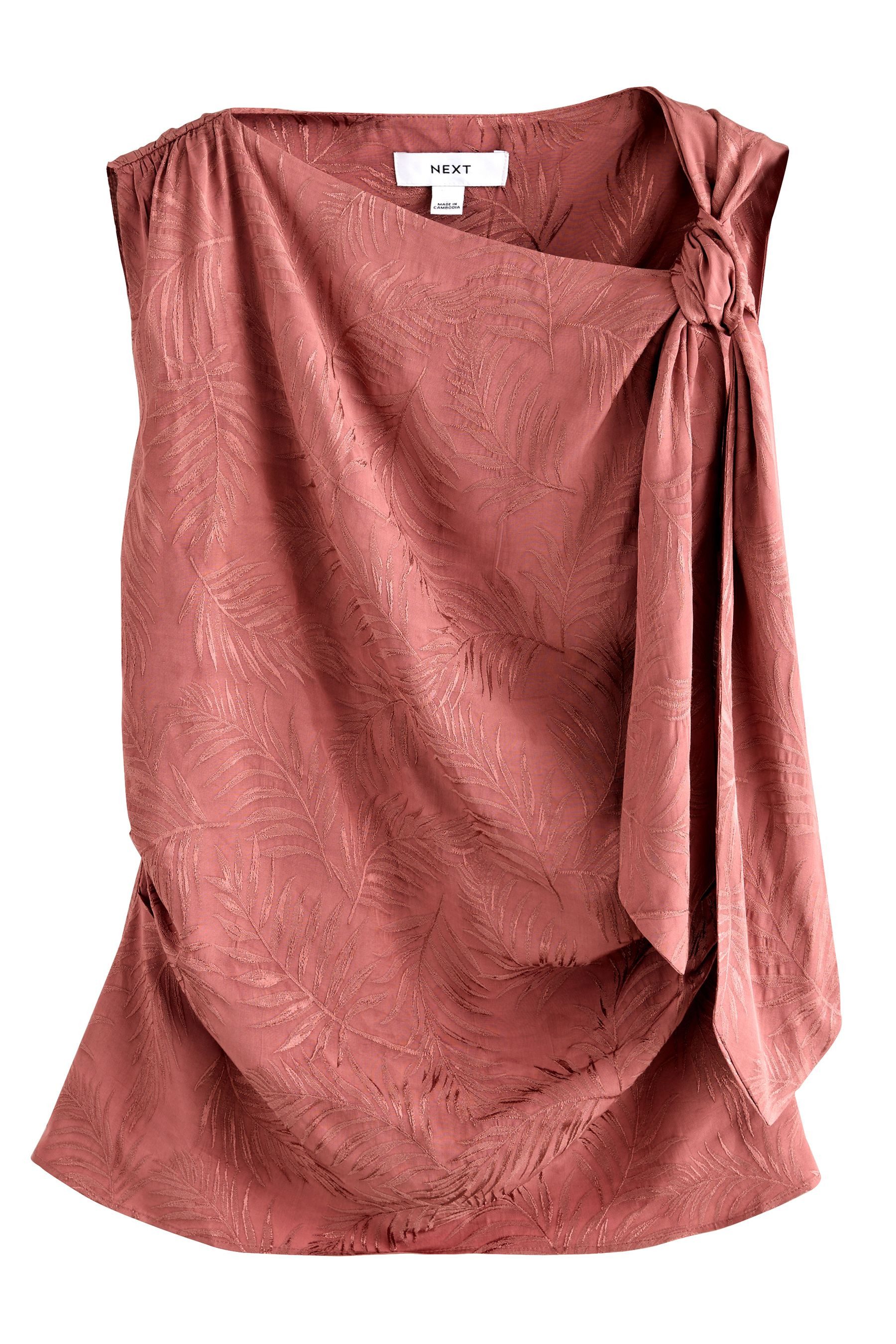 Next Blusentop Ärmelloses, asymmetrisches Jacquard-Oberteil (1-tlg) günstig online kaufen