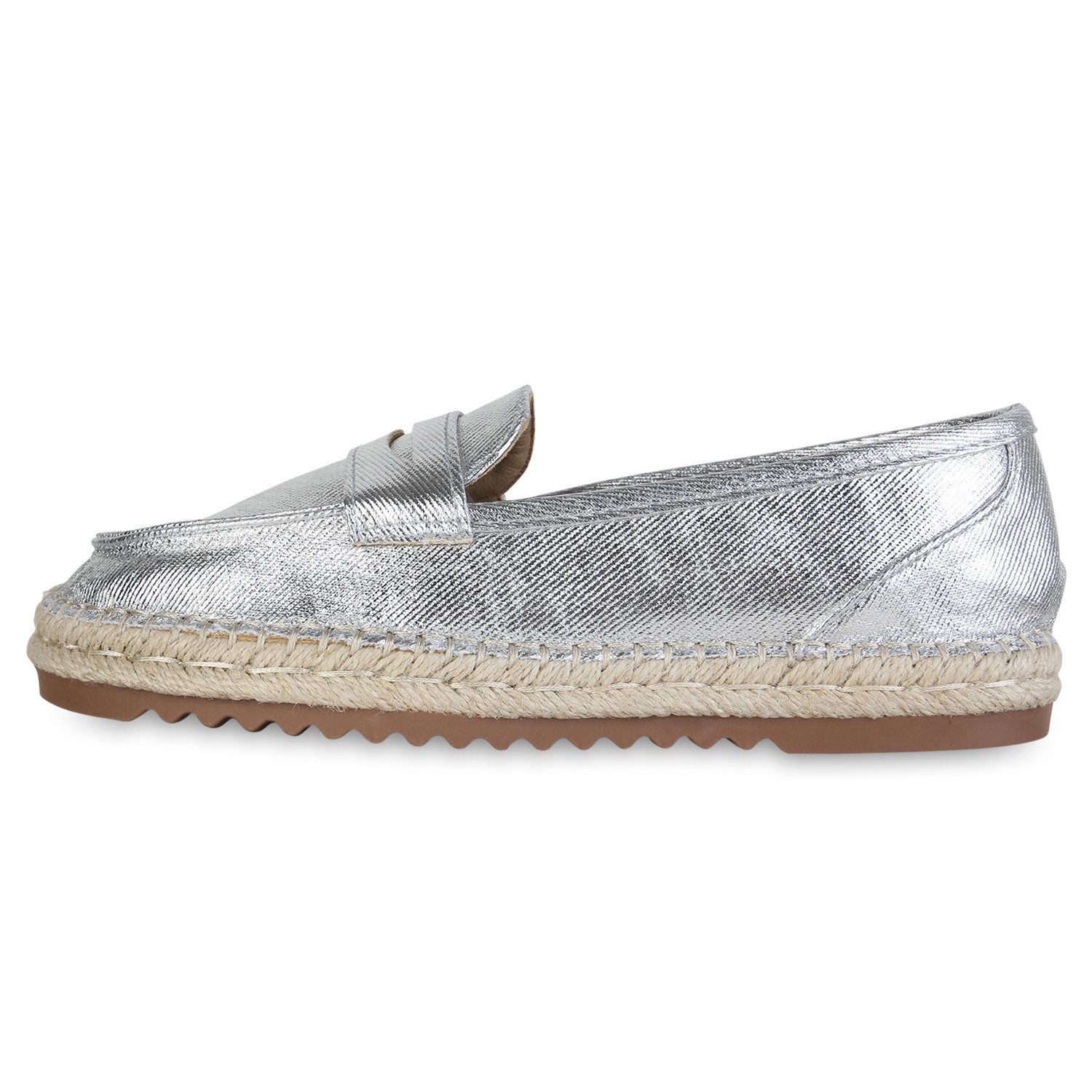 VAN HILL 841129 Espadrille Damen Espadrilles Slippers Bast Profil-Sohle Sch günstig online kaufen