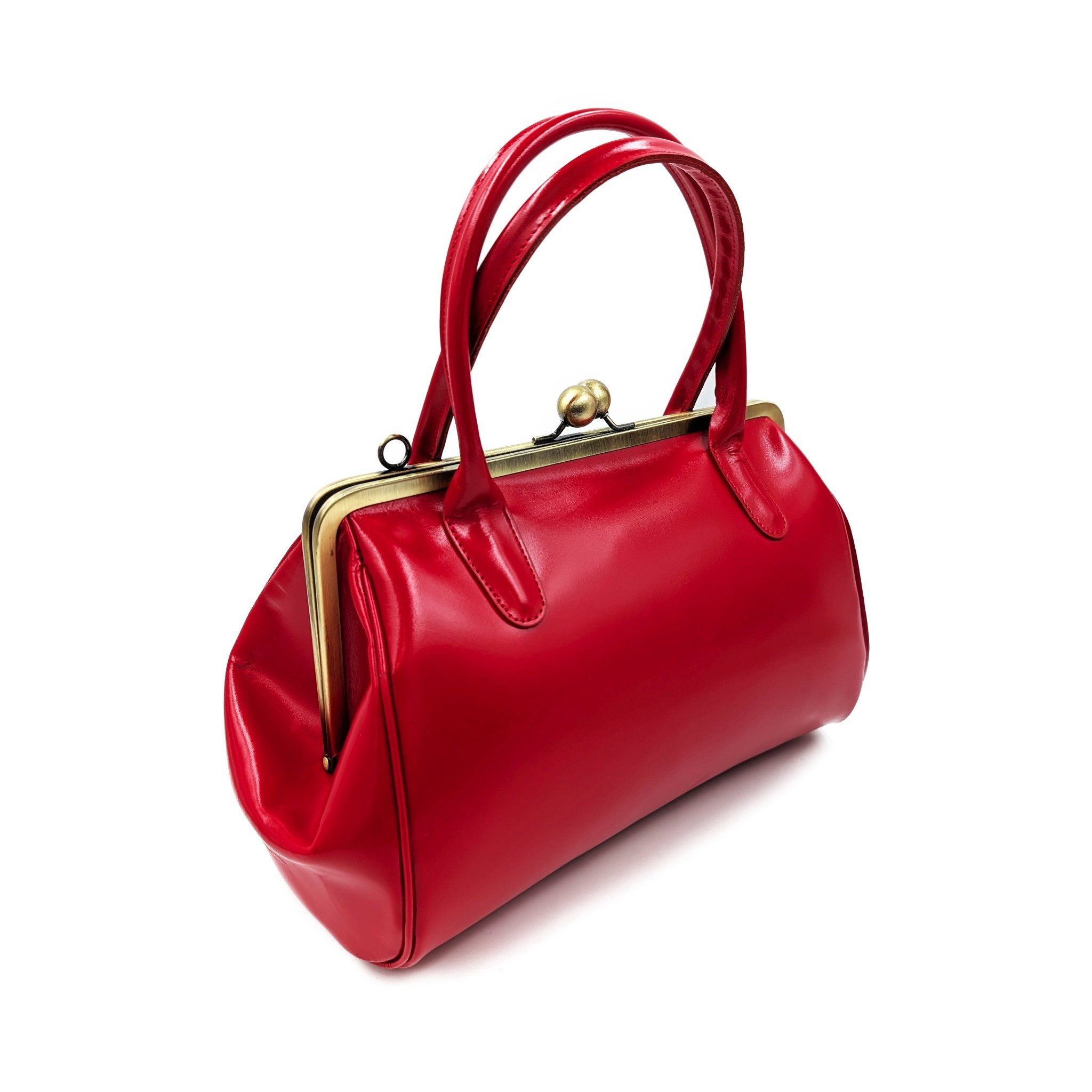 Taschenkinder Handtasche Henkeltasche Vintage Ledertasche "Sophie" Schultertasche, Echtes Leder
