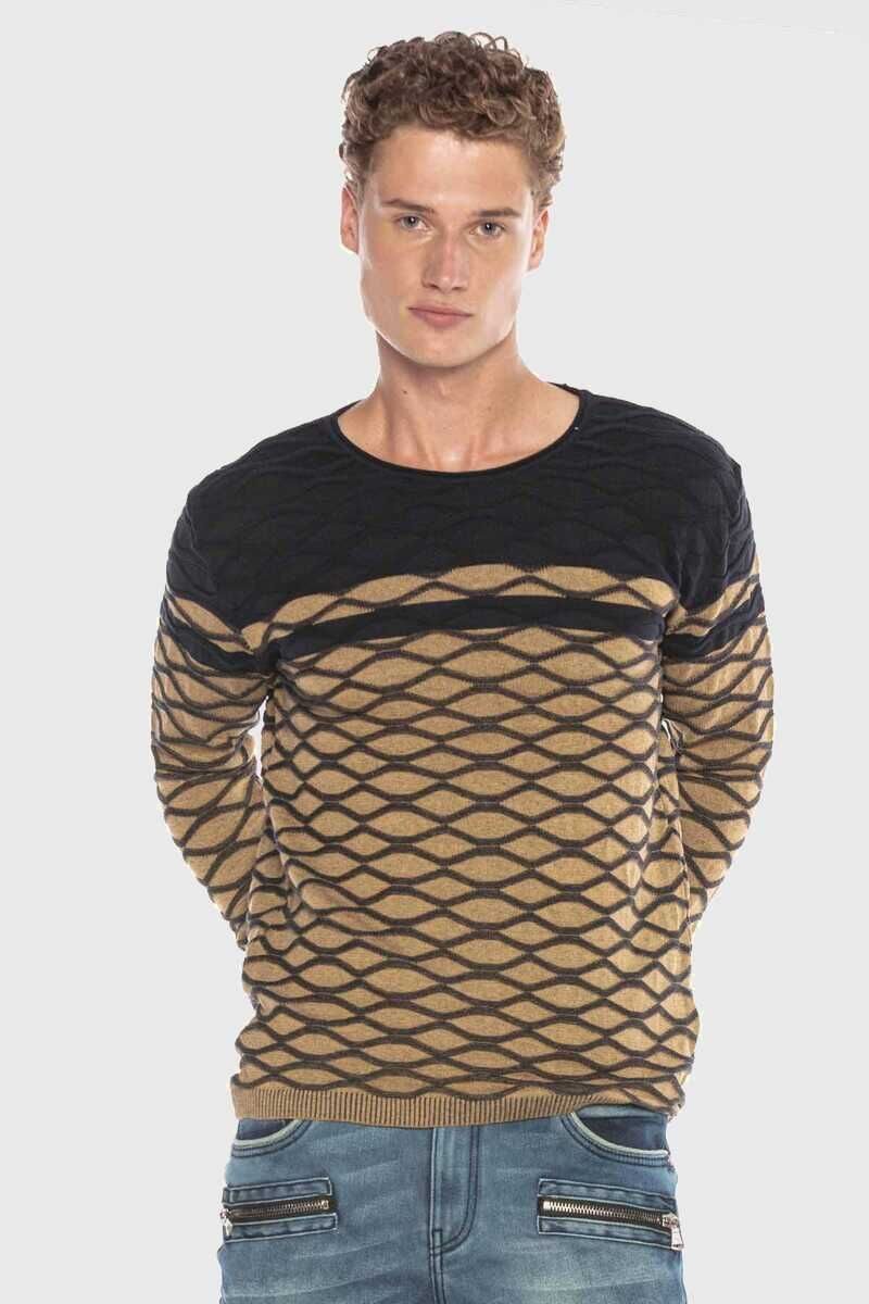 Cipo & Baxx Rundhalspullover "Pullover", mit modernem Muster günstig online kaufen