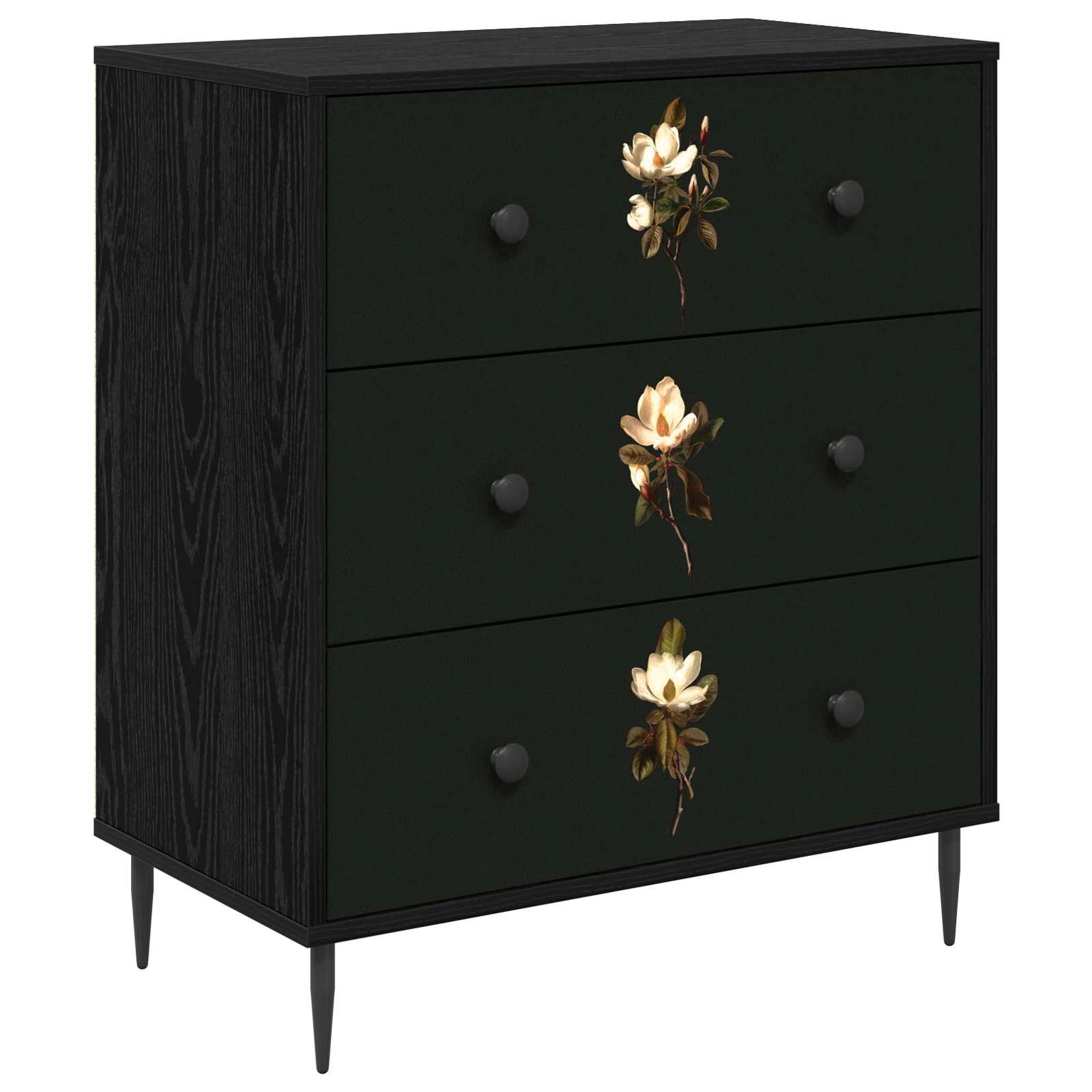vidaXL Kommode 66 x 36,5 x 76 cm Kommode Schubladenschrank Sideboard BREMEN Magnolien
