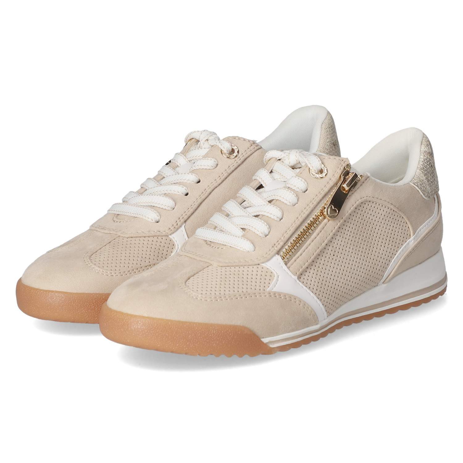 MARCO TOZZI Marco Tozzi Sneaker Low 2-23734-46-404 Damen Textil & Synthetik beige Schnürschuh