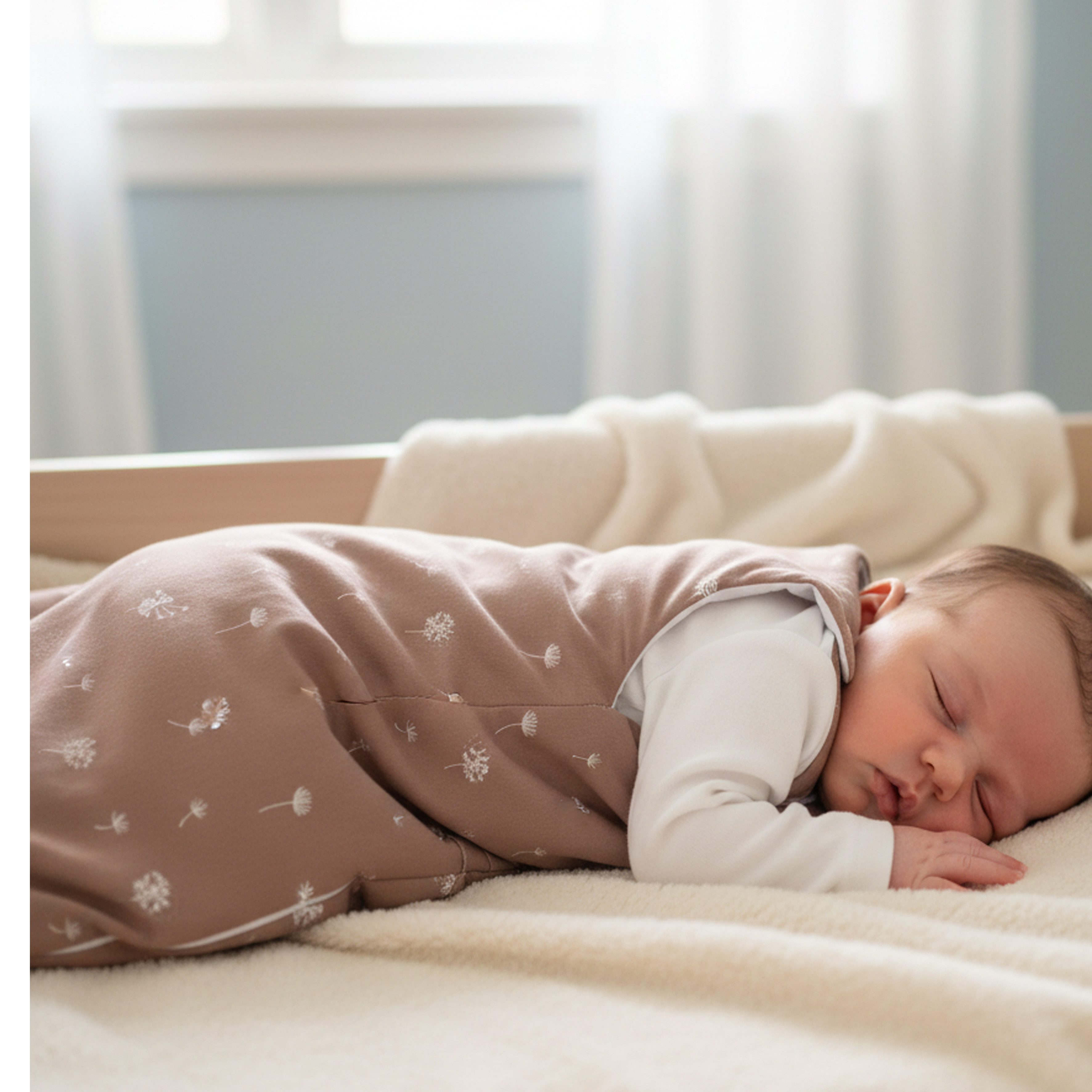 Fillikid Babyschlafsack wattiert, rund, TOG 2,5, für das ganze Jahr und Raumtemperaturen von 15-21°C