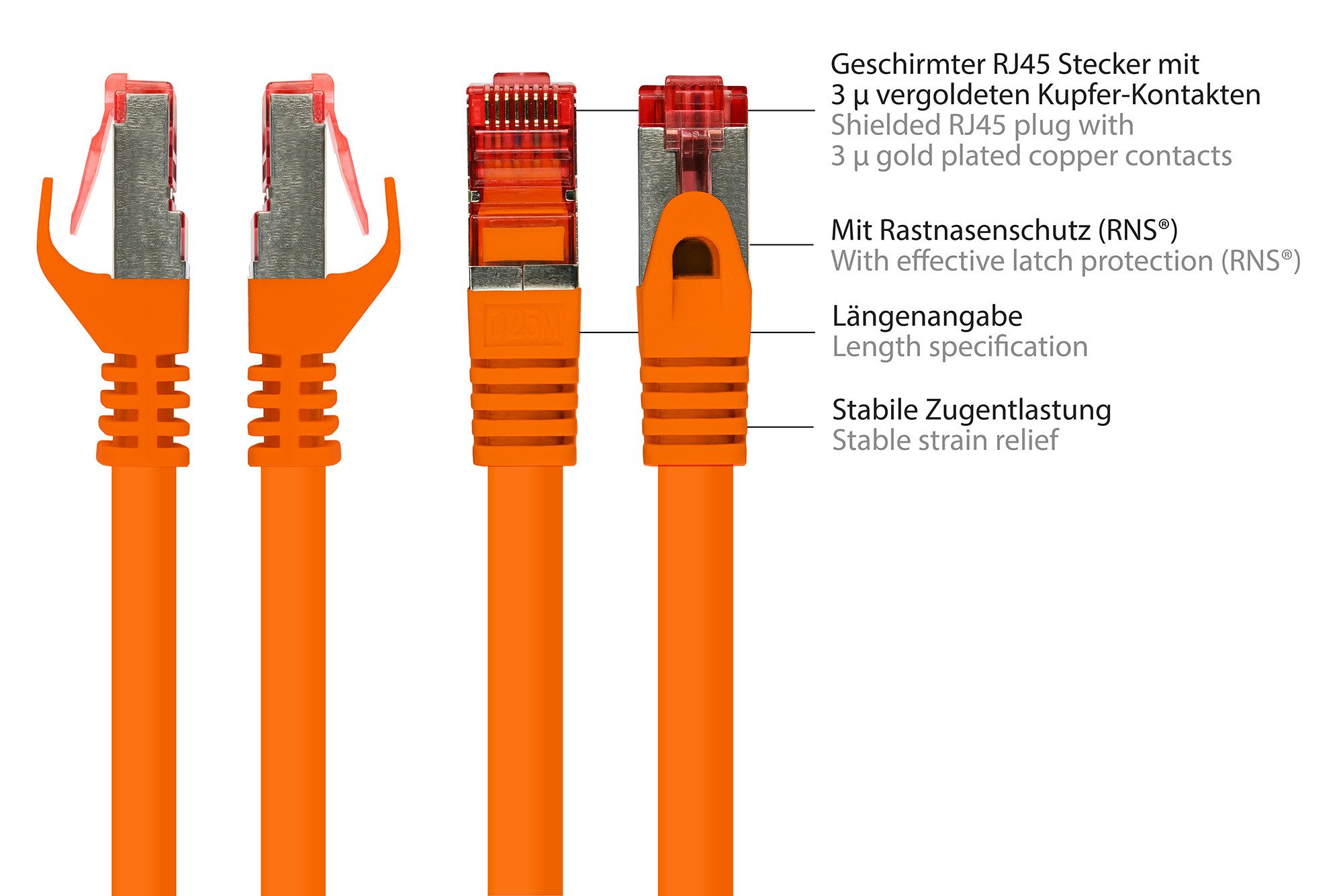 GOOD CONNECTIONS Patchkabel Ethernet Netzwerkkabel, RJ45 Stecker gerade, RJ45 Stecker gerade (500 cm)
