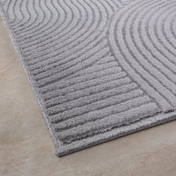 Teppich Rio - moderner und weicher Teppich, the carpet, rechteckig, Höhe: 16 mm, Anti-Rutsch, 3D-Optik, flauschiger Flor, pflegeleicht und robust