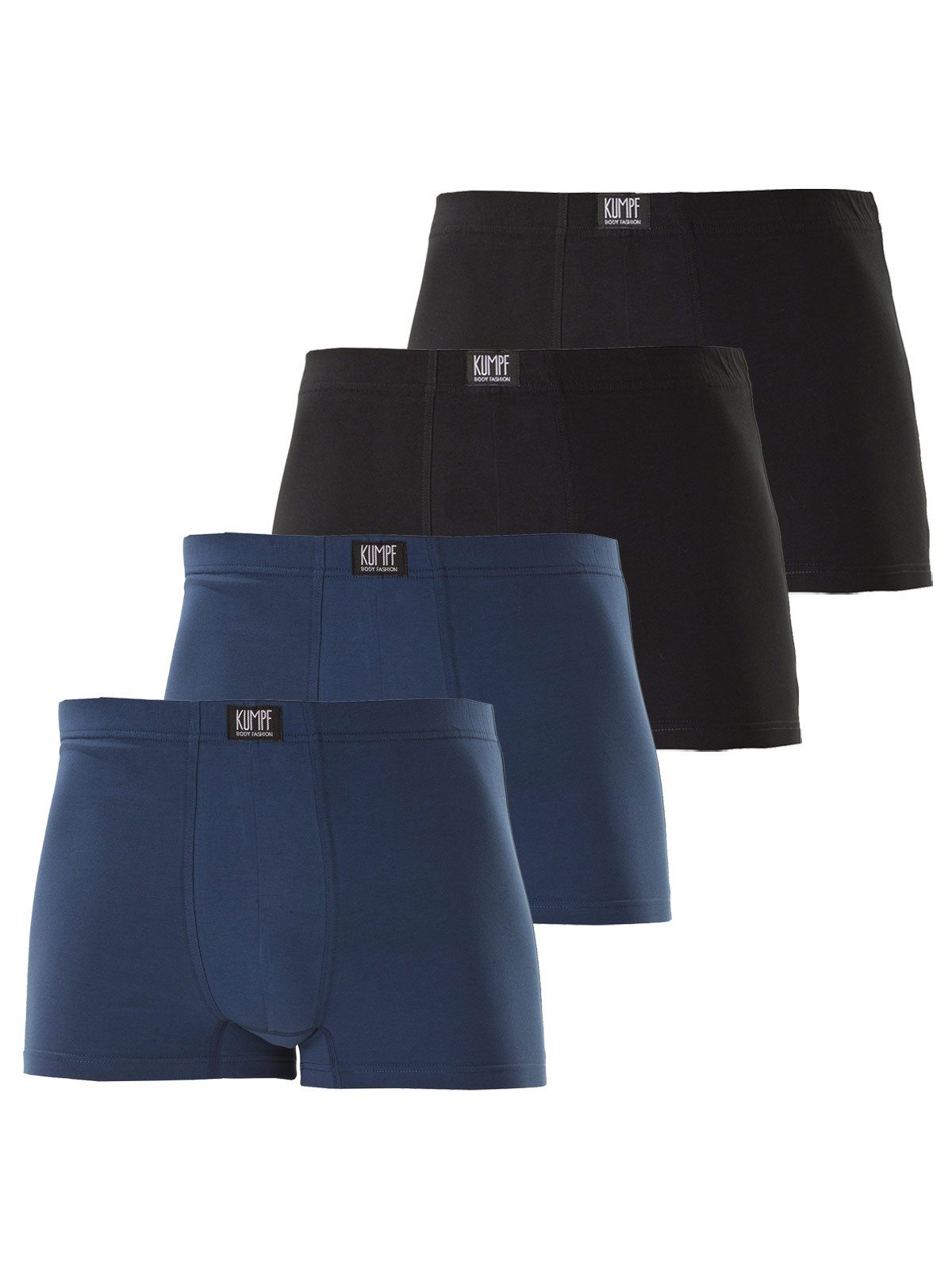KUMPF Retro Pants 4er Sparpack Herren Pants Bio Cotton (Spar-Set, 4-St) hohe Markenqualität darkblue schwarz