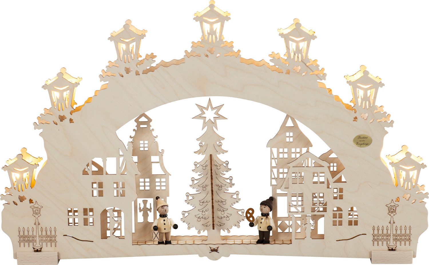 LED Schwibbogen 3D-Lichterbogen, Auf dem Weihnachtsmarkt