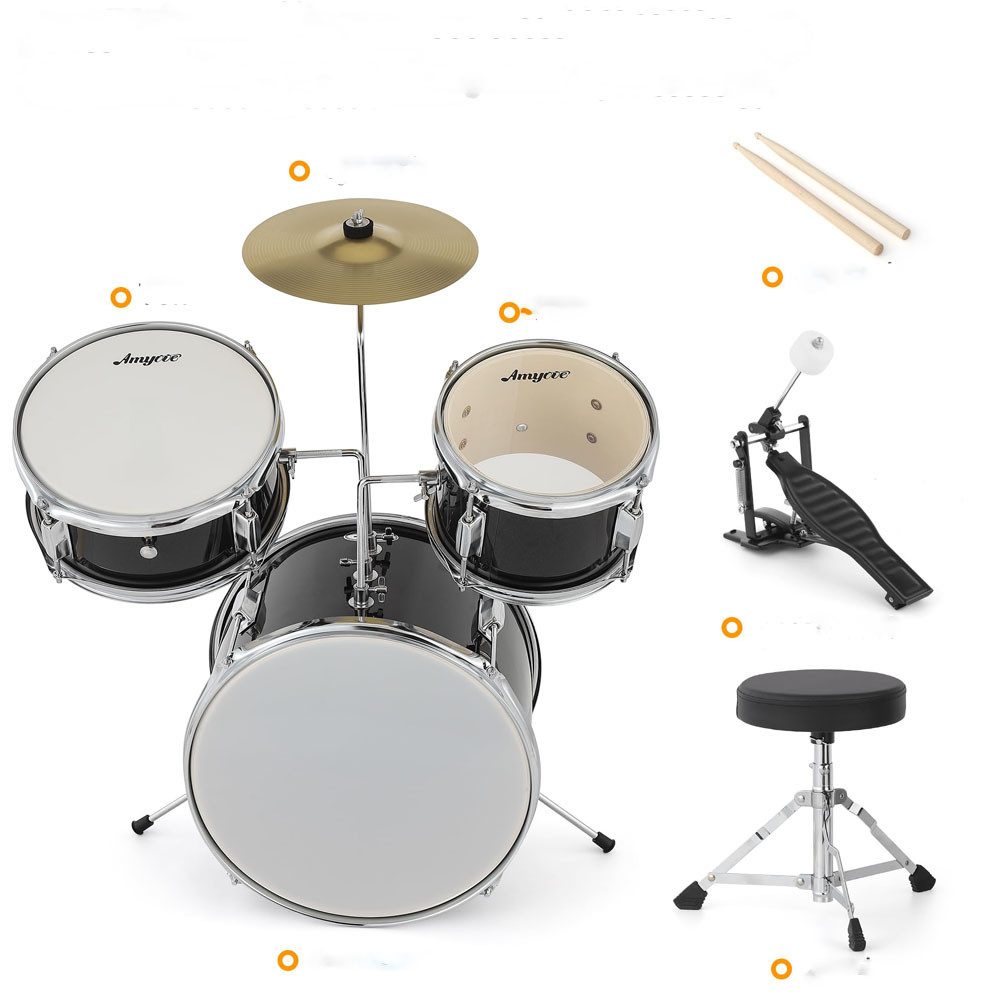 GarveeMore Bass Drum Trommel Set für Kinder 3 Trommel Akustische Trommel Set