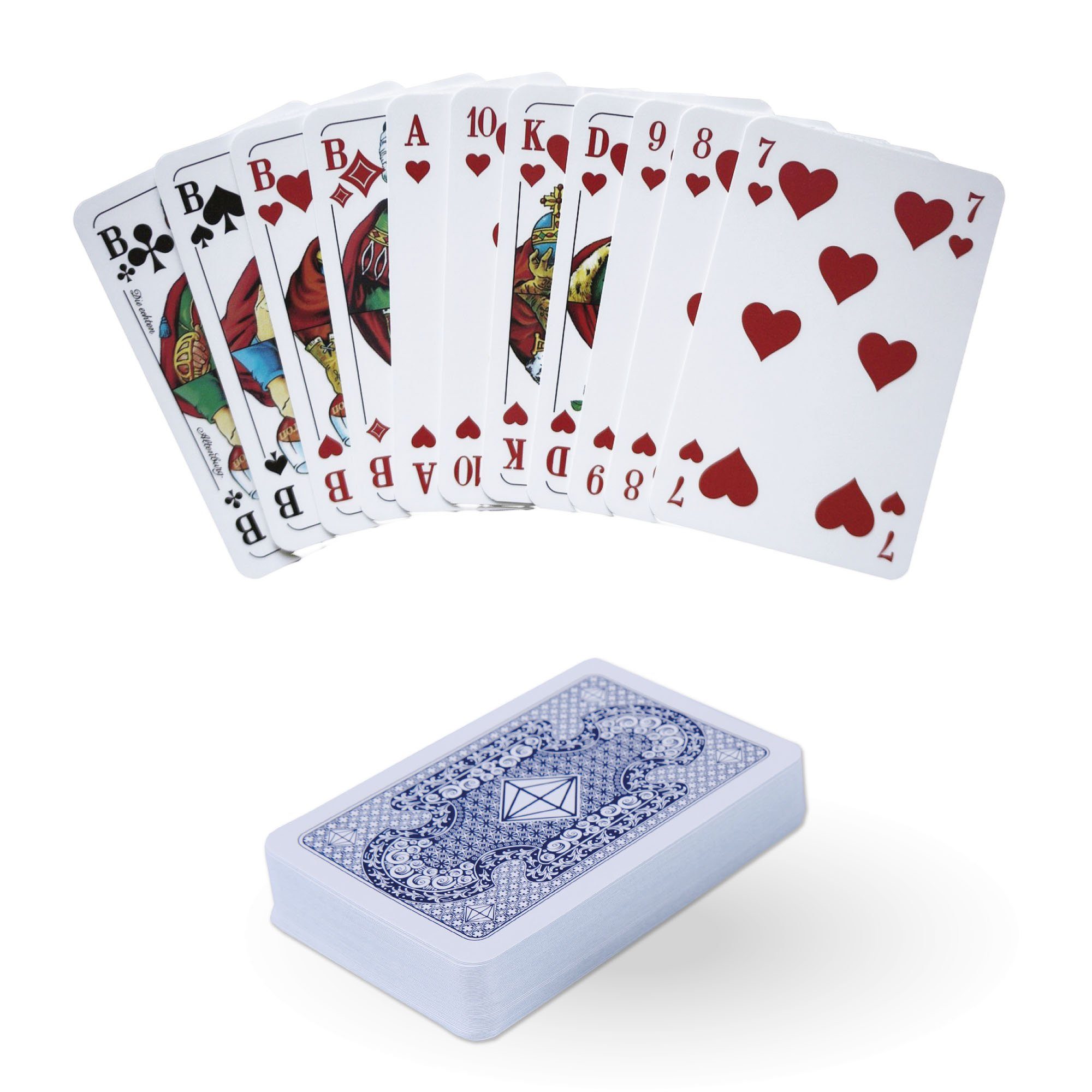 Bestlivings Spielesammlung, Gesellschaftsspiel 06671 Spielkarten, Kartenspiel 55 Blatt - Profiqualität Rommé Bridge Канаста Poker Skat