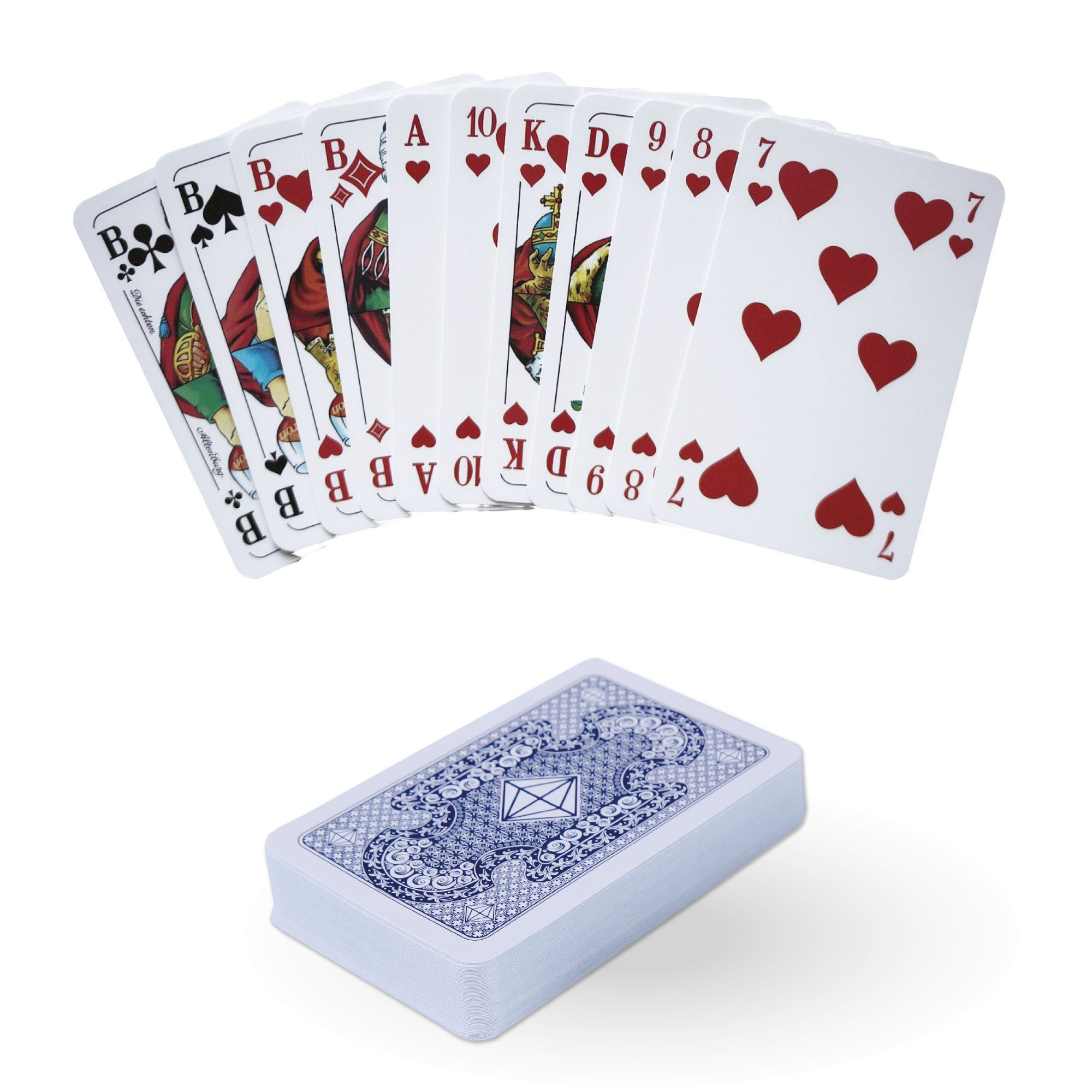 Bestlivings Spielesammlung 06671 Spielkarten, Gesellschaftsspiel, Kartenspiel 55 Blatt - Profiqualität Rommé Bridge Canasta Poker Skat