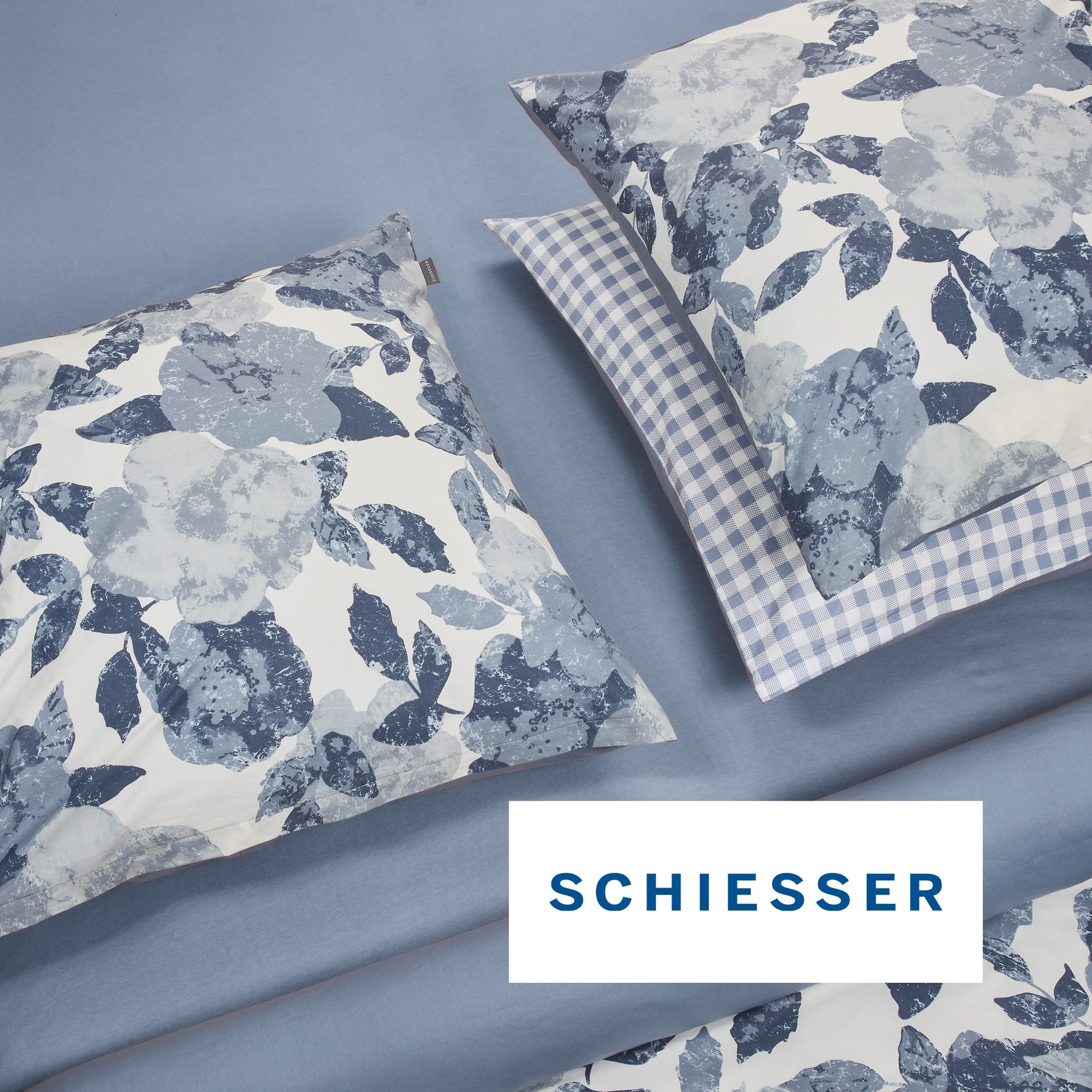 Schiesser Wendebettwäsche Vichy aus weicher Baumwolle mit Karos, Renforcé, 2 teilig, OEKO-TEX® MADE IN GREEN – Bild 4 von 5