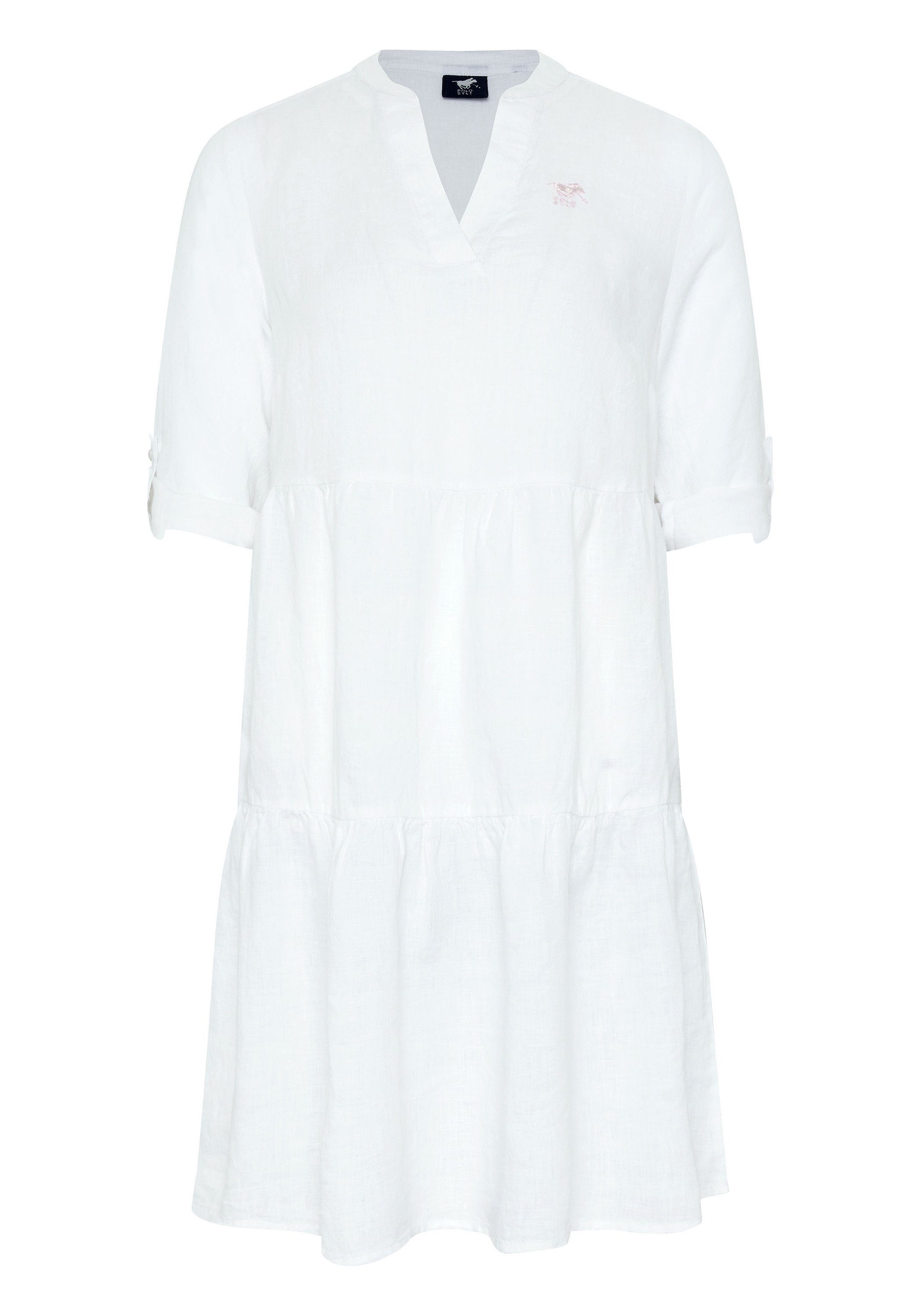 Polo Sylt Jerseykleid mit Raffungen 11-0601 Bright White