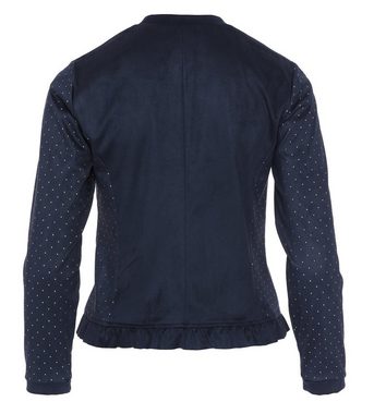 MONACO blue Kurzjacke Stoffjacke koerpernah mit Metallic-Pünktchen-Design