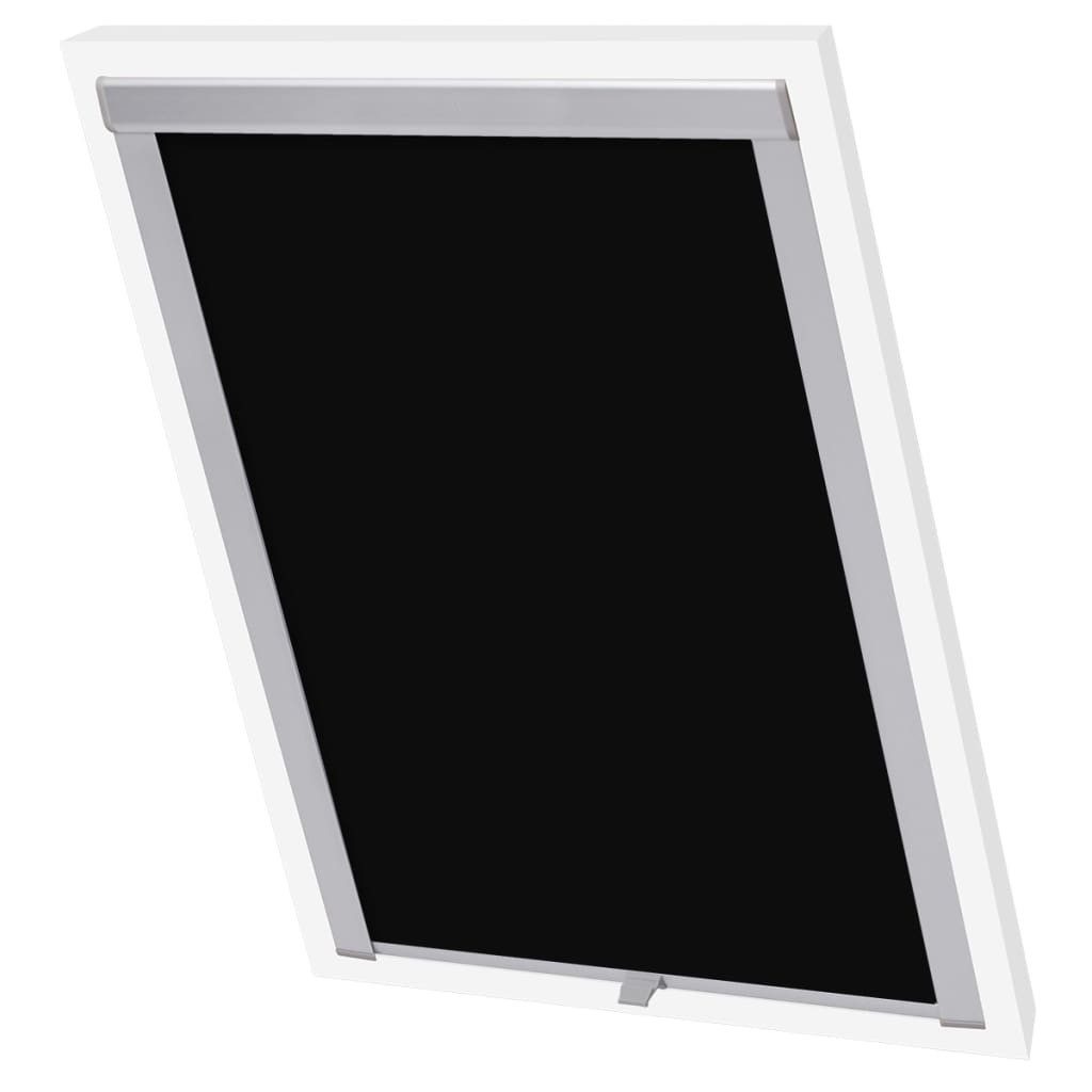 Verdunklungsrollo, vidaXL, Verdunkelungsplisee Schwarz F06