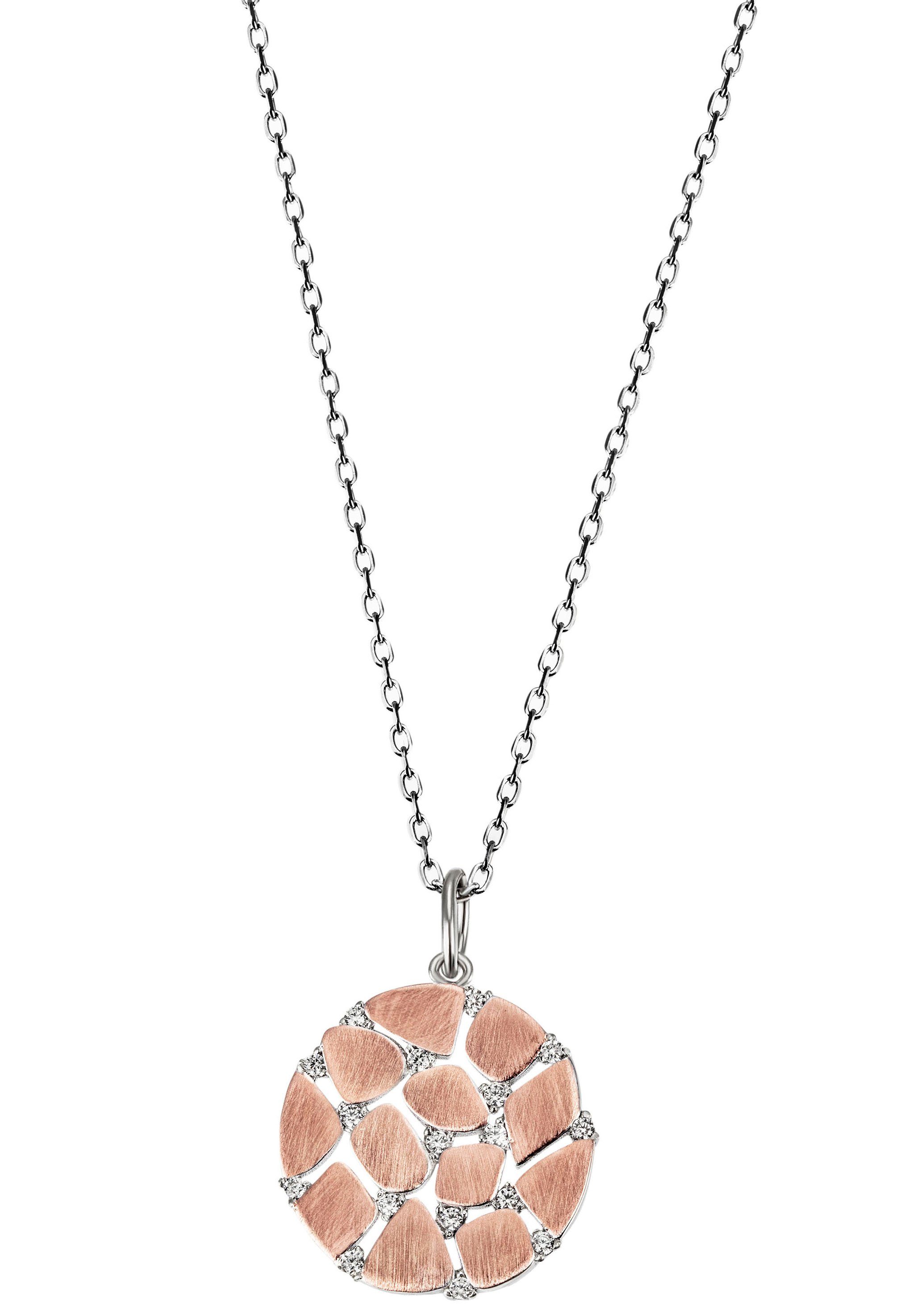 Kette mit Anhänger Schmuck Geschenk Silber 925 Halsschmuck Halskette Ankerkette Leopard