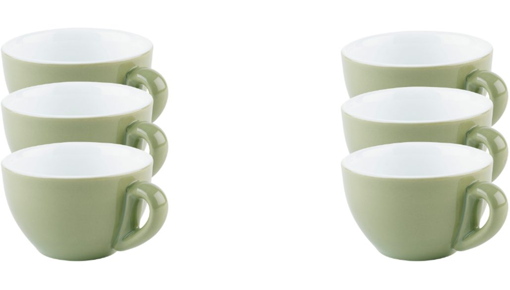 APS Tasse 6er Set Кофейные чашки -SNUG-, Porzellan, für Heißgetränke aller Art geeignet