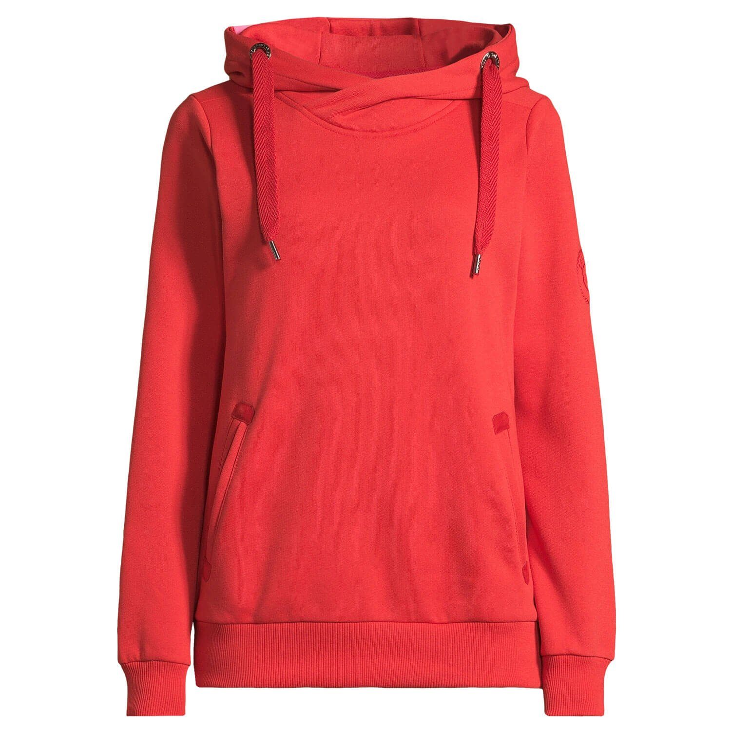 Kapuzenpullover Kapuze Sweater - Sünn unifarben red mit chilli salzhaut Damen Pullover Hoodie