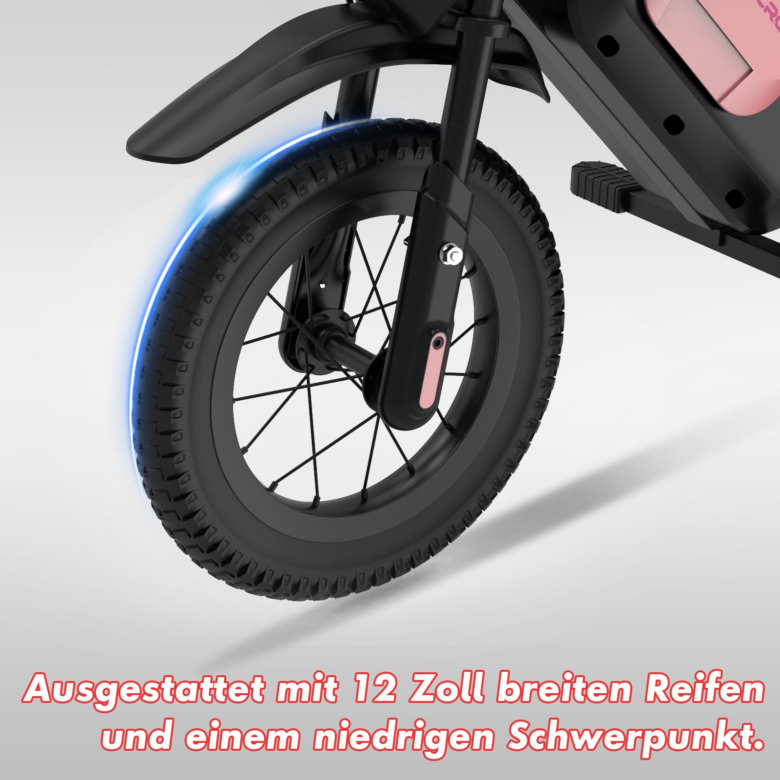 EVERCROSS TECH Elektro-Kindermotorrad Elektro Motorrad mit 150W Motor, 12 Zoll Luftreifen, 5,2AH, MAX 10KM Lange Reichweite, Elektromotorrad für Kinder
