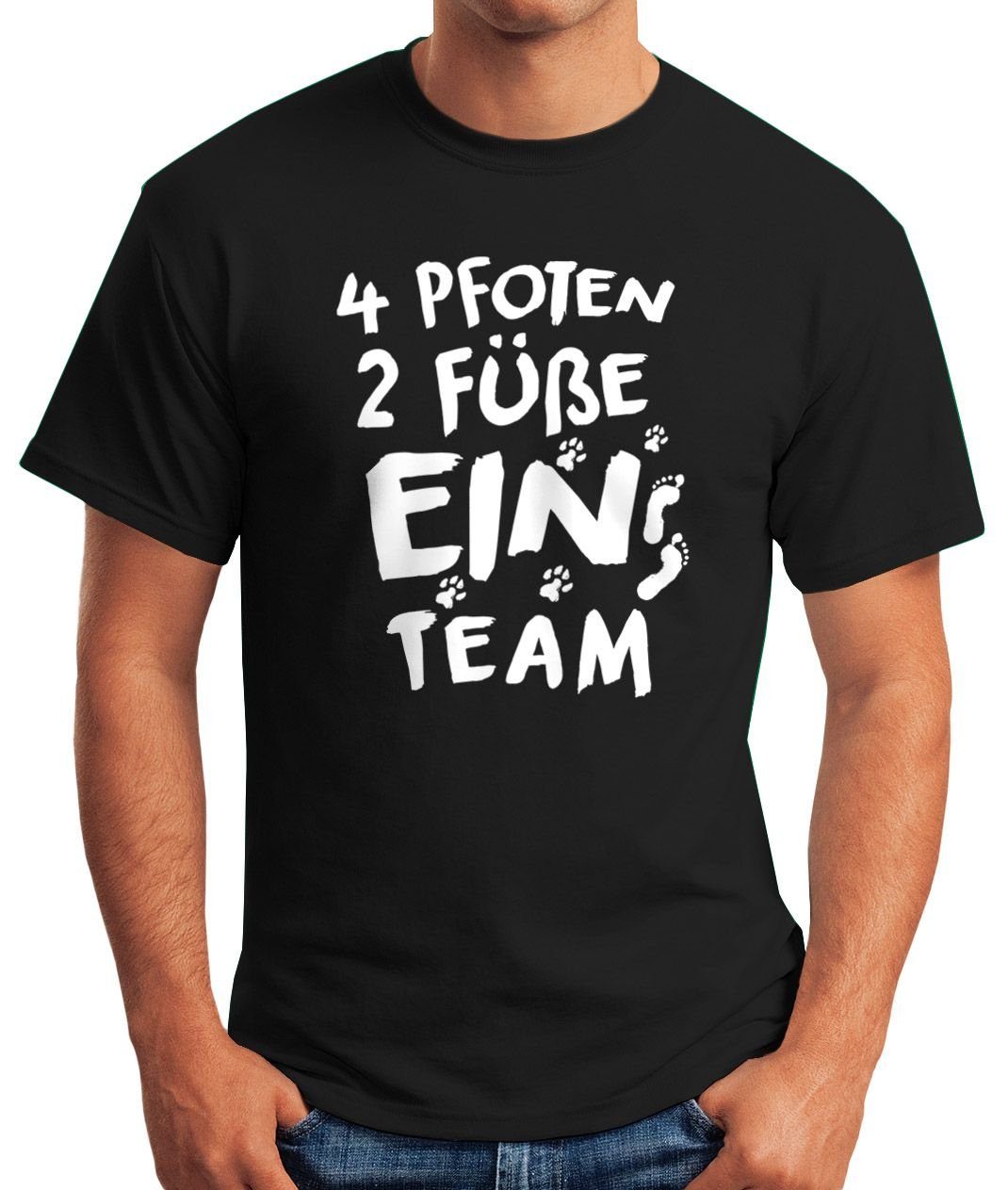 MoonWorks Print-Shirt Herren T-Shirt 4 Pfoten günstig online kaufen