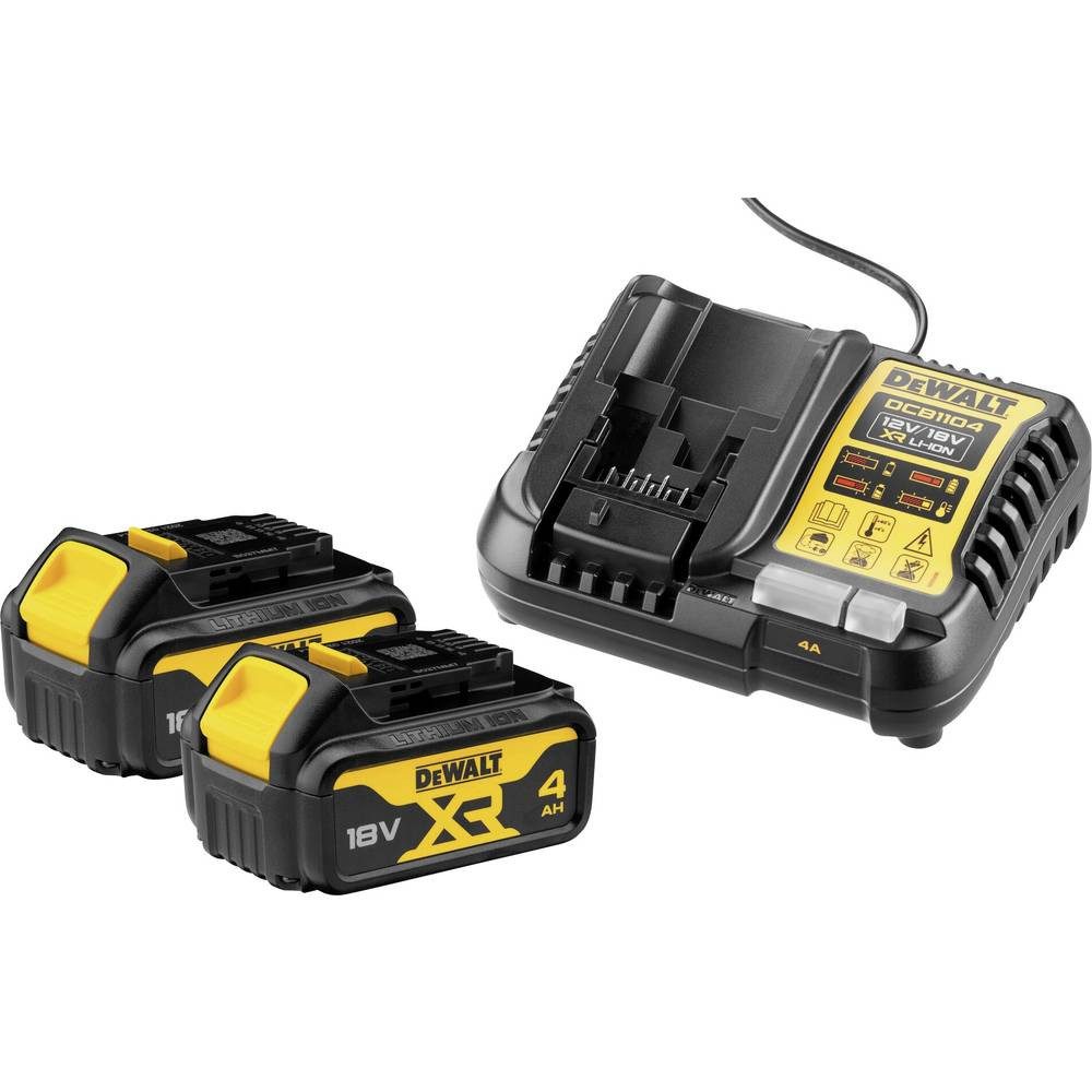 DeWalt Werkzeugset DCK2051P2T-QW Werkzeugset inkl. 2. Akku + Akku-Kit DCB1104M2-QW gratis
