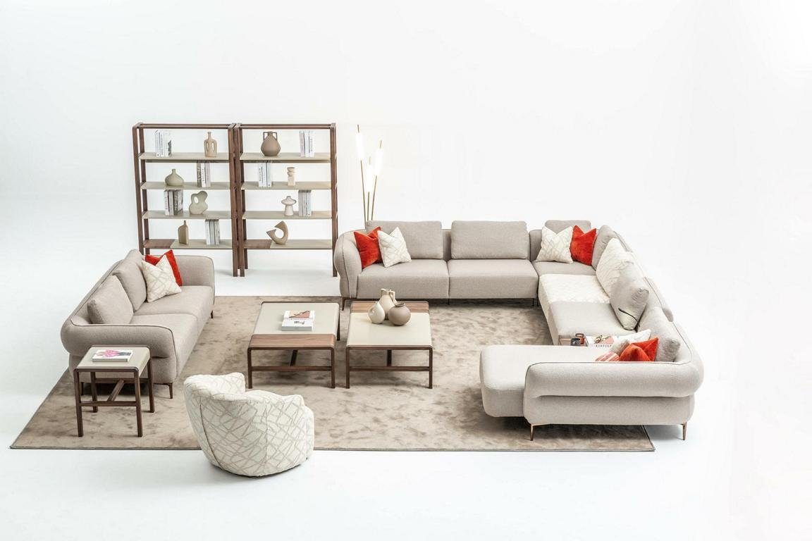 Form + Couchen, 3 Sofa Wohnzimmer-Set Europe Sitzer Ecksofa Sitzer Made JVmoebel U Garnitur U-Form (Nur Wohnzimmer Sessel), 3 Sessel in - Luxus +