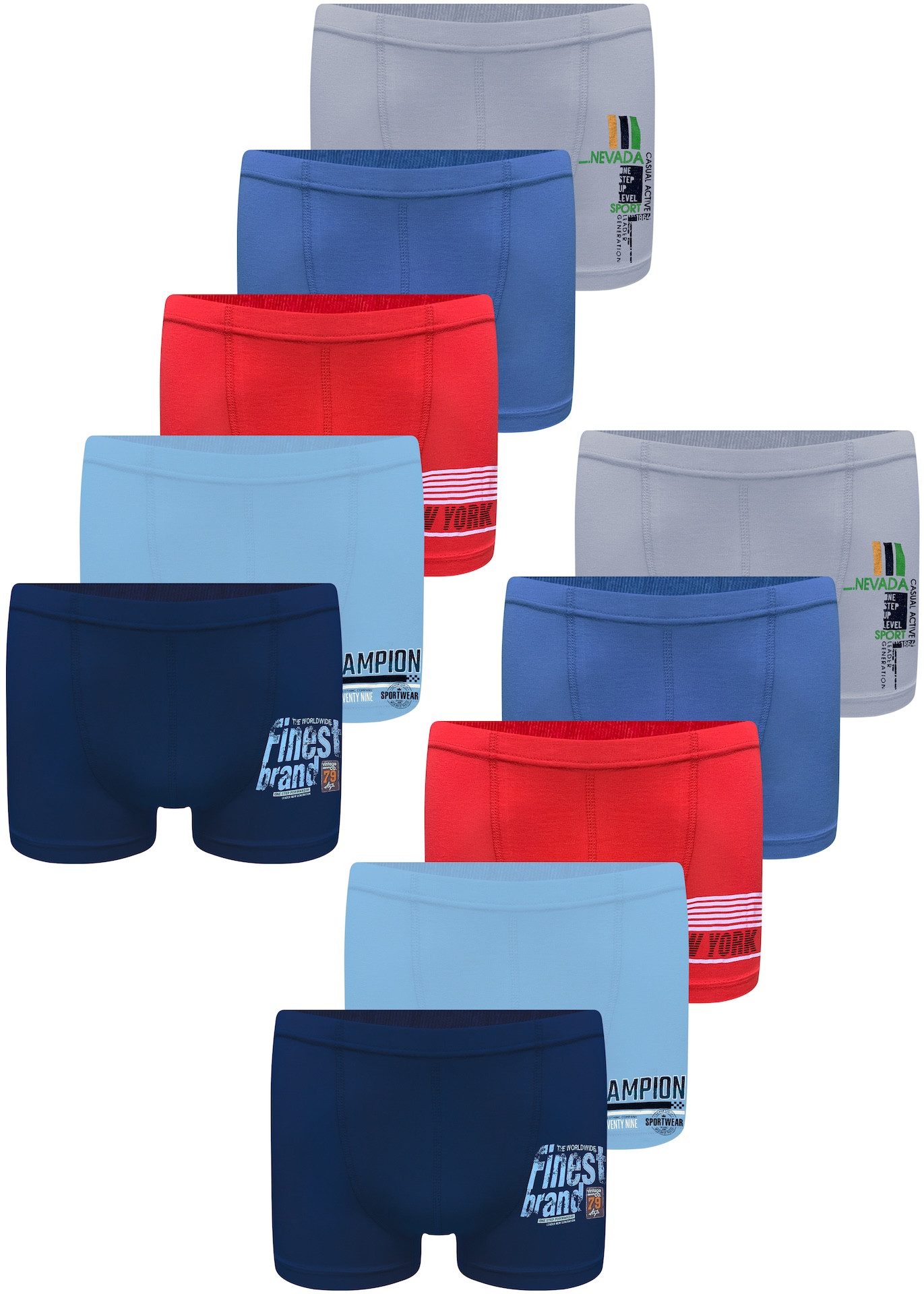 Boxershorts 10 Jungen Boxershorts Unterhosen aus Baumwolle 92-170