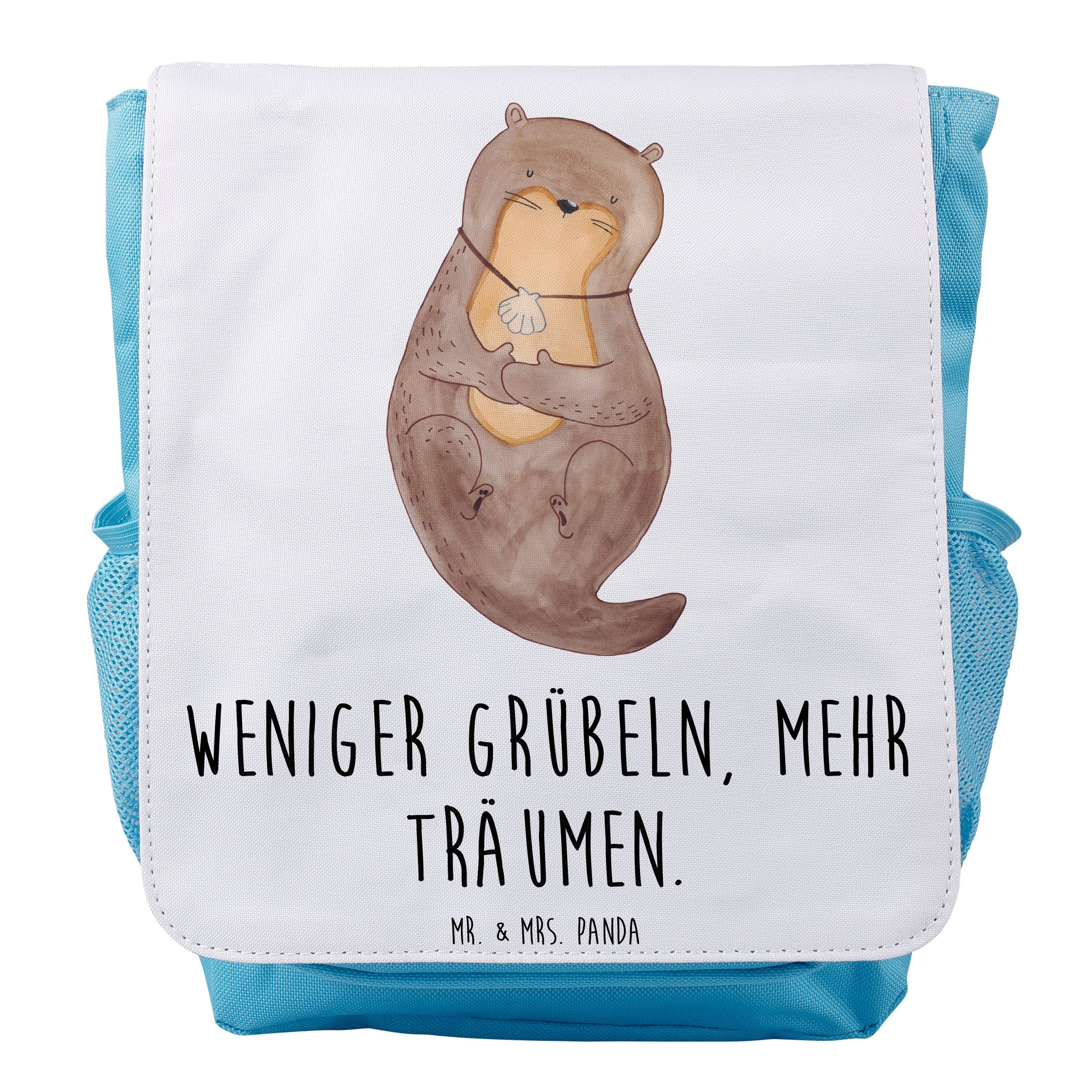 Vortrefflichkeit Mr. & Mrs. Panda Kinderrucksack Kleiner Geschenk, Weiß mit Muschelmedaillon Otter Jungen Rucksack - 