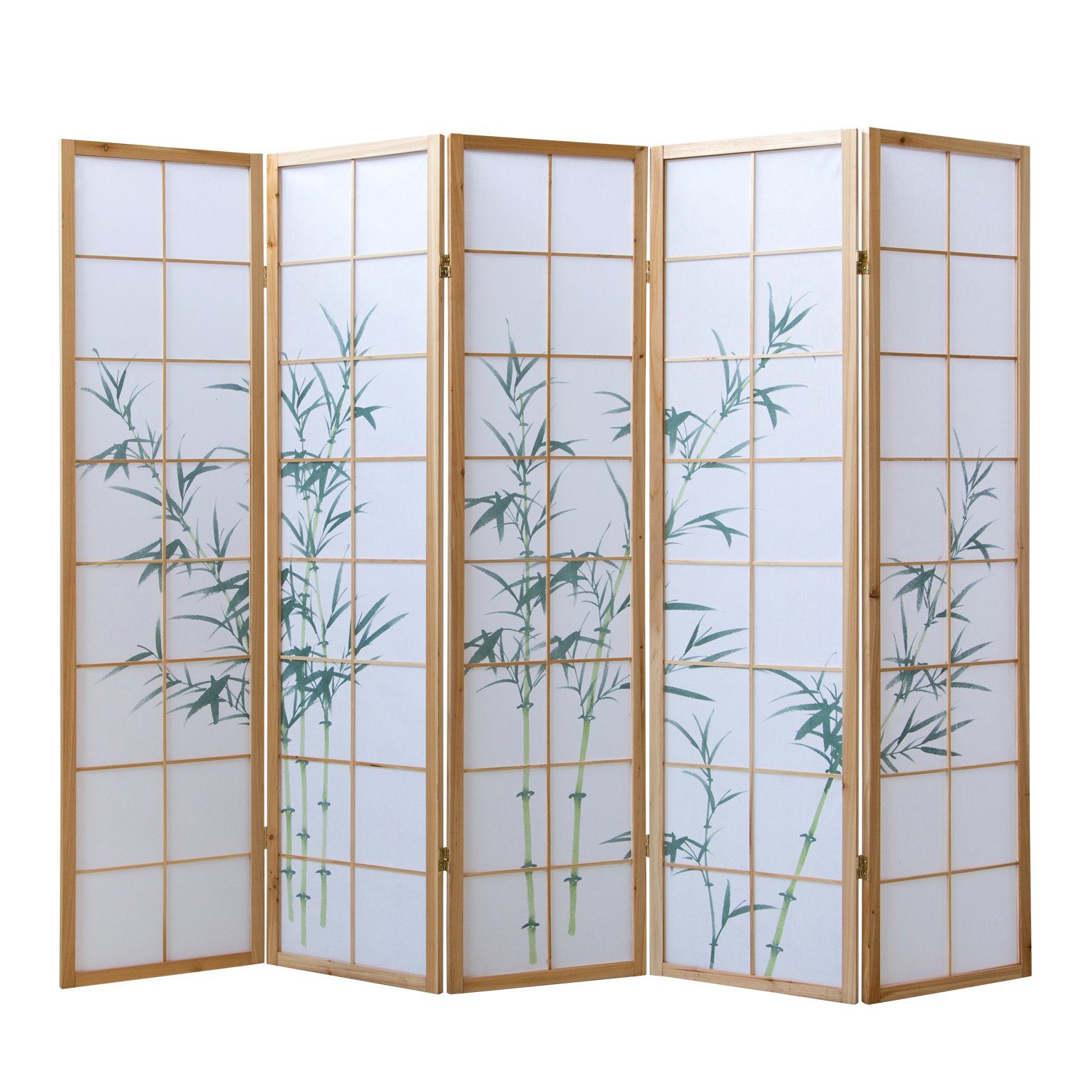 Homestyle4u Paravent Holz Raumteiler Bambus Shoji günstig online kaufen