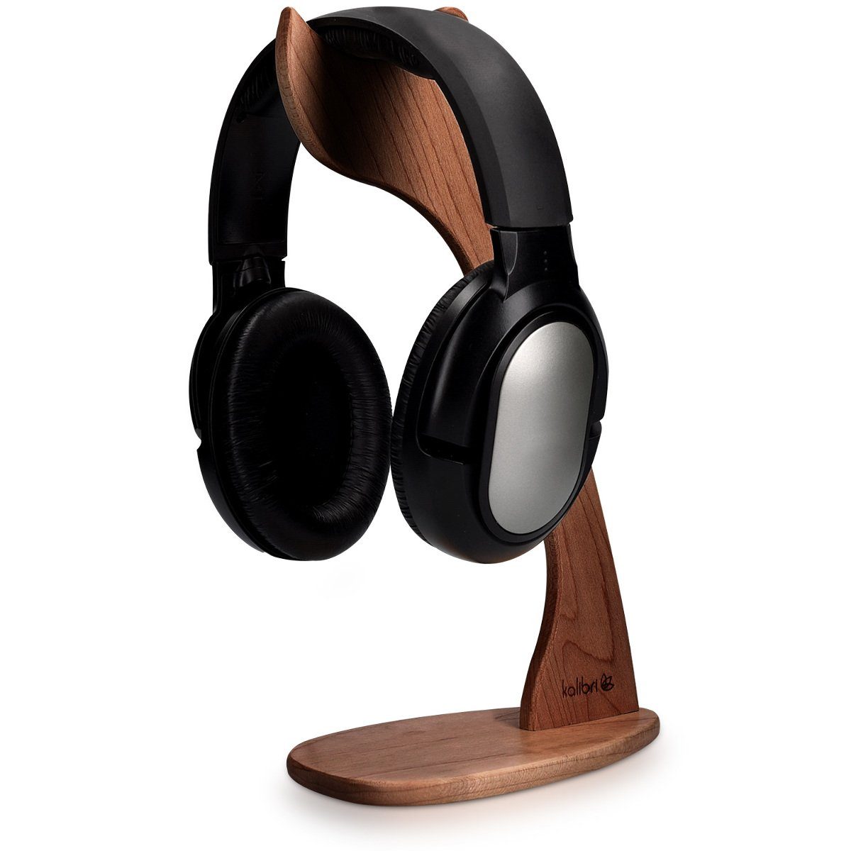 Standfuß Universal Kopfhörerständer aus Walnussholz - Gaming Headset Halterung