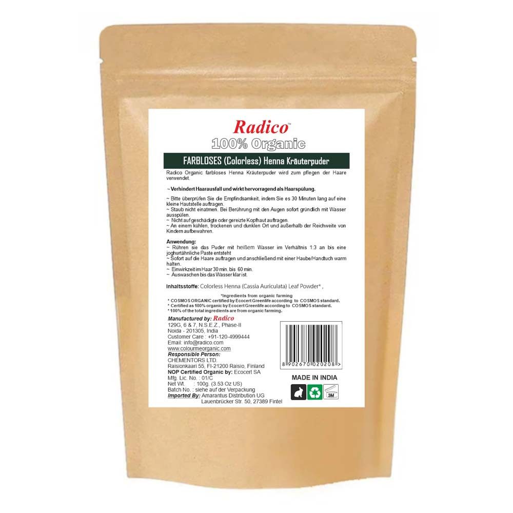 Radico Haarkur Haarpflege Kräuterpuder - Farbloses Henna 100g