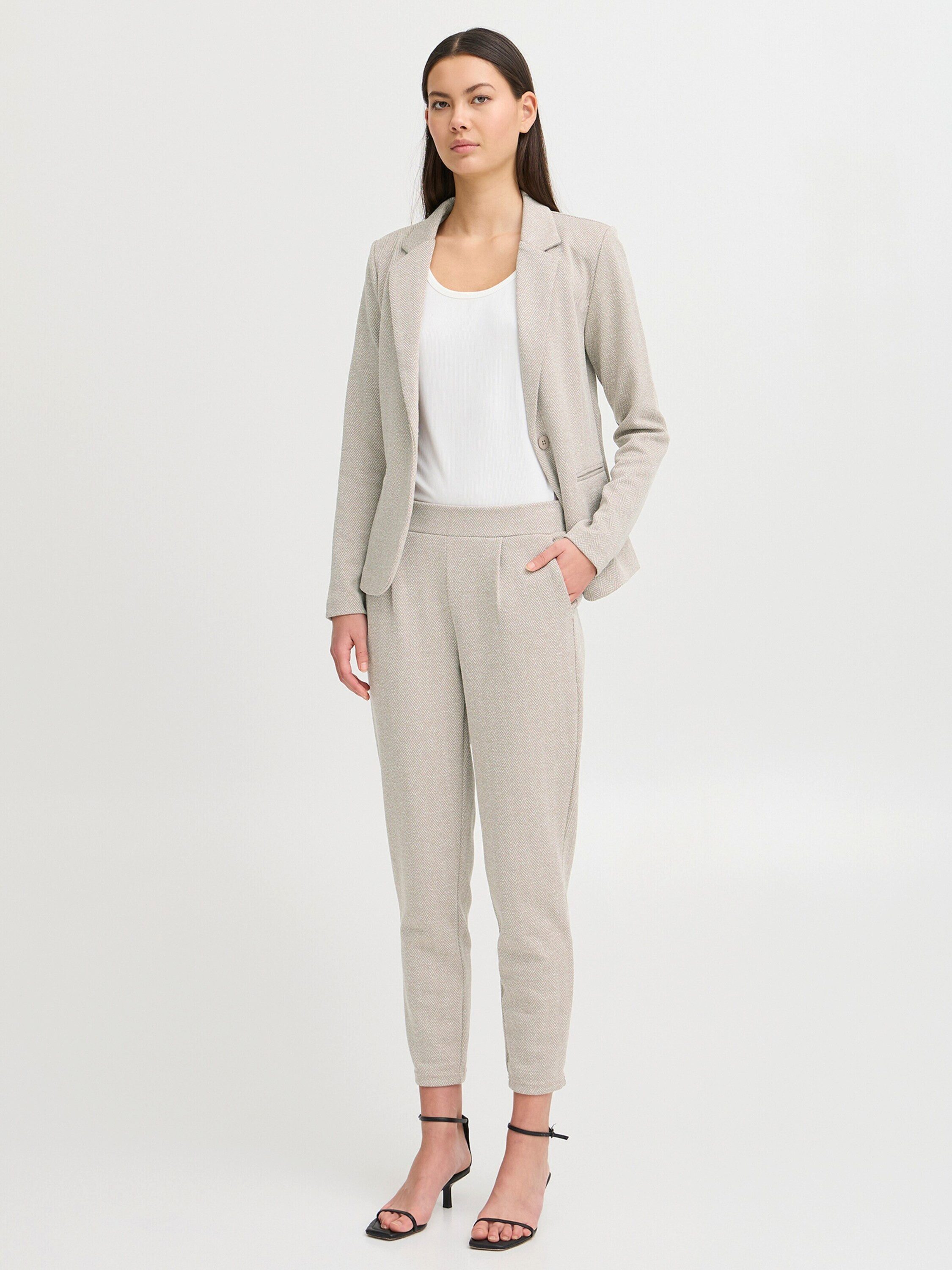 ICHI Bundfaltenhose Kate (1-tlg) Falten