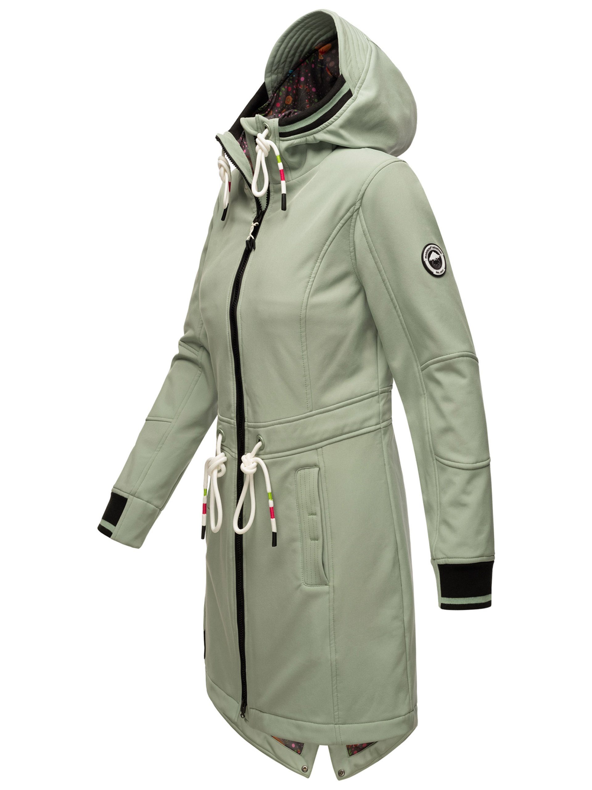 Marikoo Softshelljacke Mount Furnica mit hochschließendem Kragen