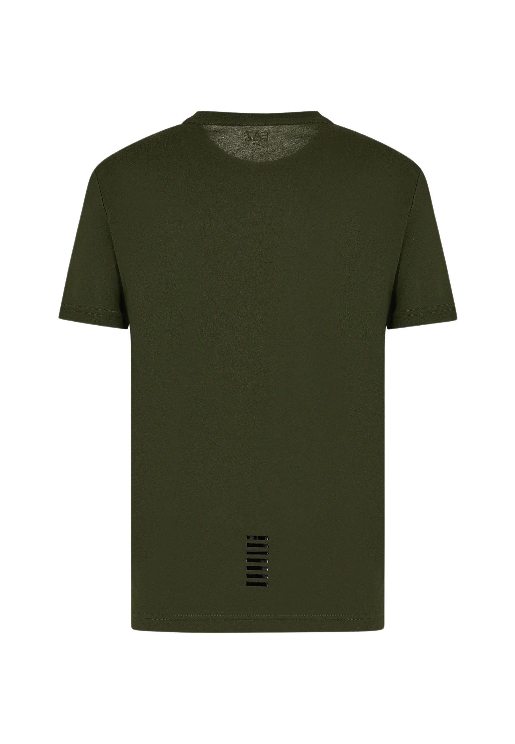 Emporio T-Shirt grün T-Shirt Shirt Identity Rundhalsausschnitt mit Core (1-tlg) Armani