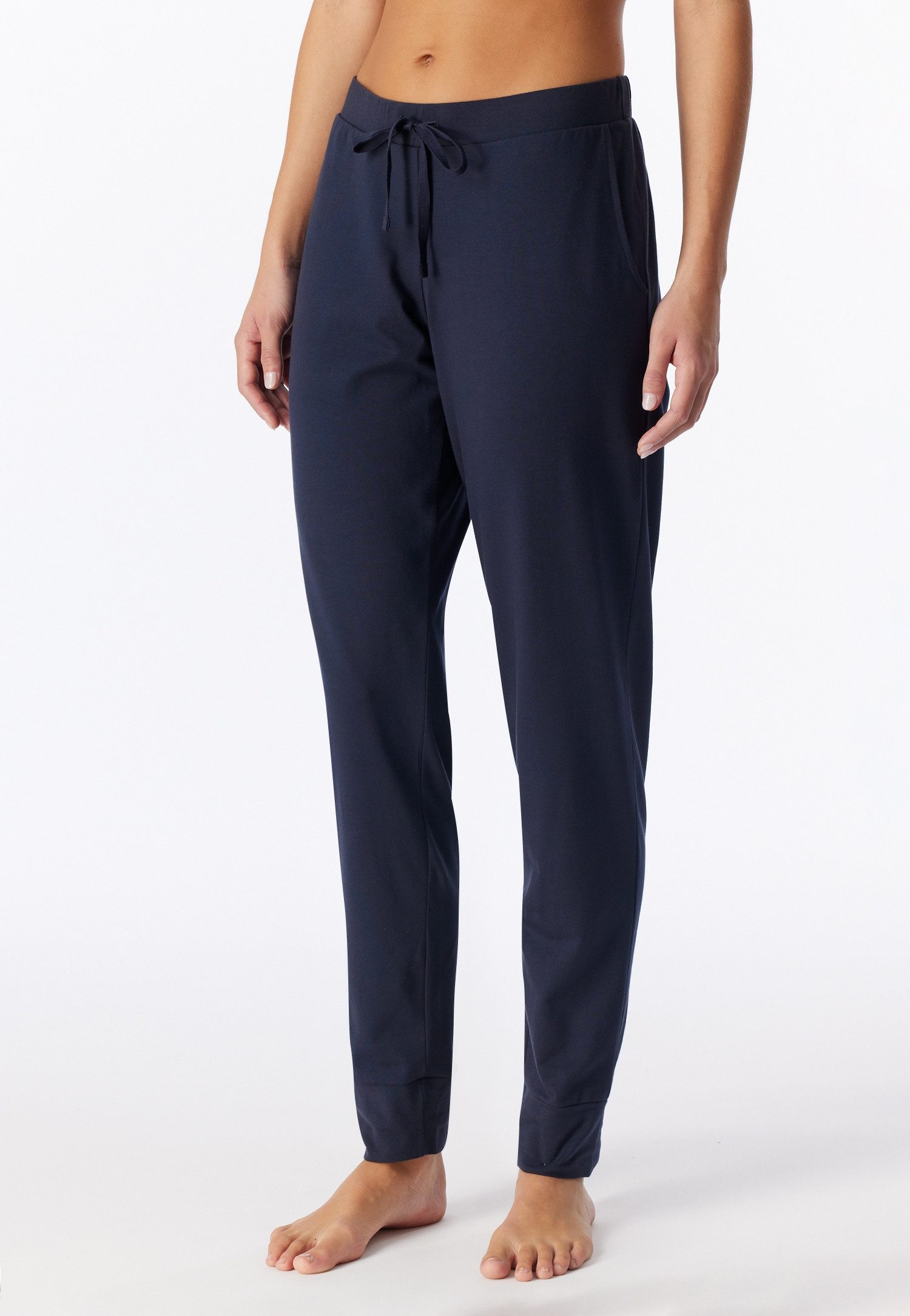 Schiesser Pyjamahose Mix + Relax Cotton-Mix, Gummizug, Bindeband, seitliche Taschen