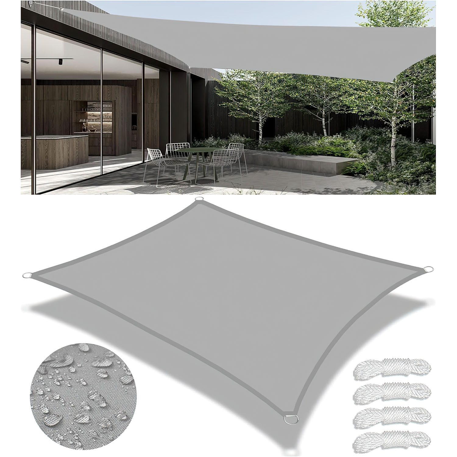 HEYHIPPO Sonnensegel Wasserfester Sonnenschutz für den Garten, Sonnensegel, günstig online kaufen