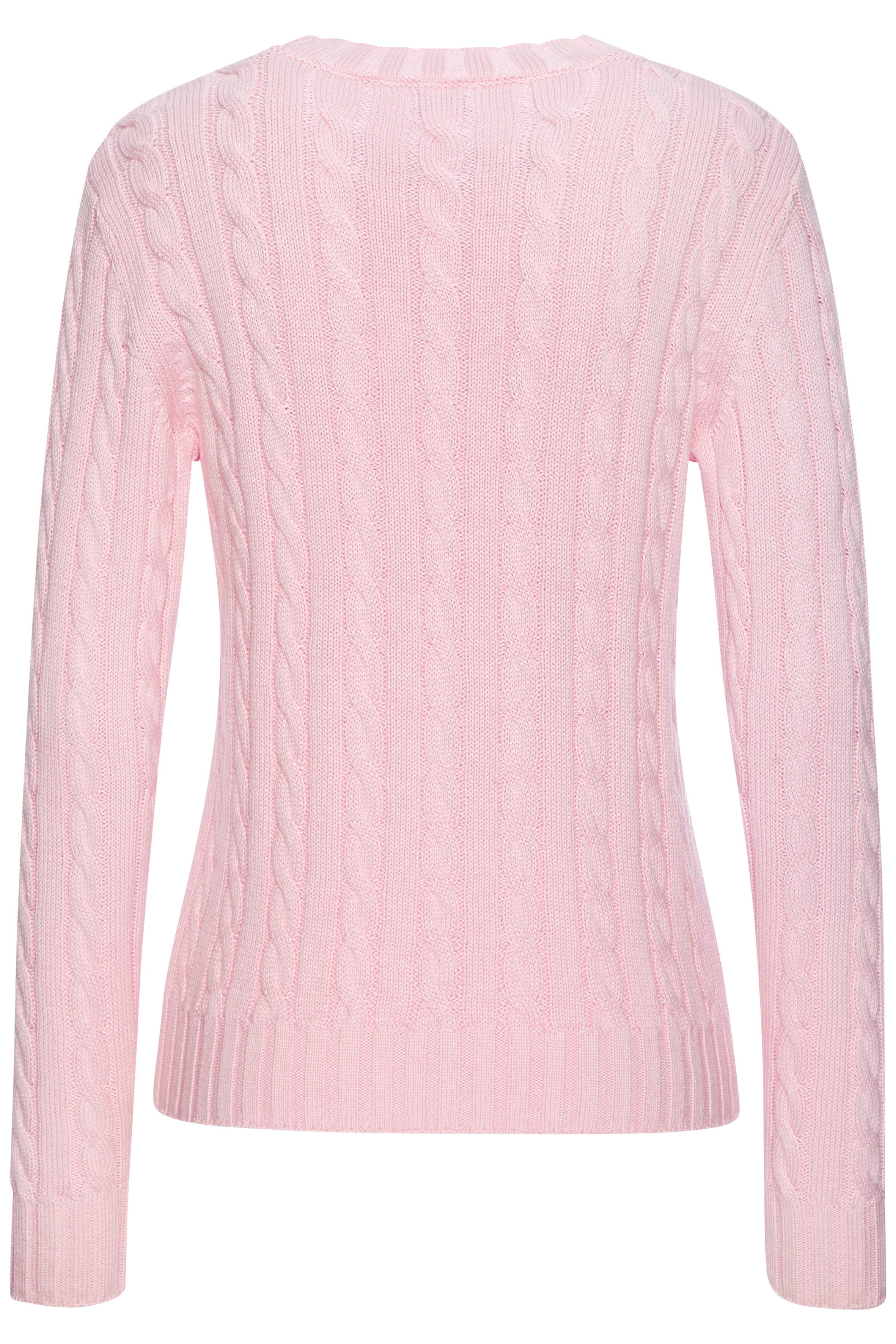 LASCANA Rundhalspullover mit Zopfstrickmuster, gemütlicher Strickpullover, klassisch